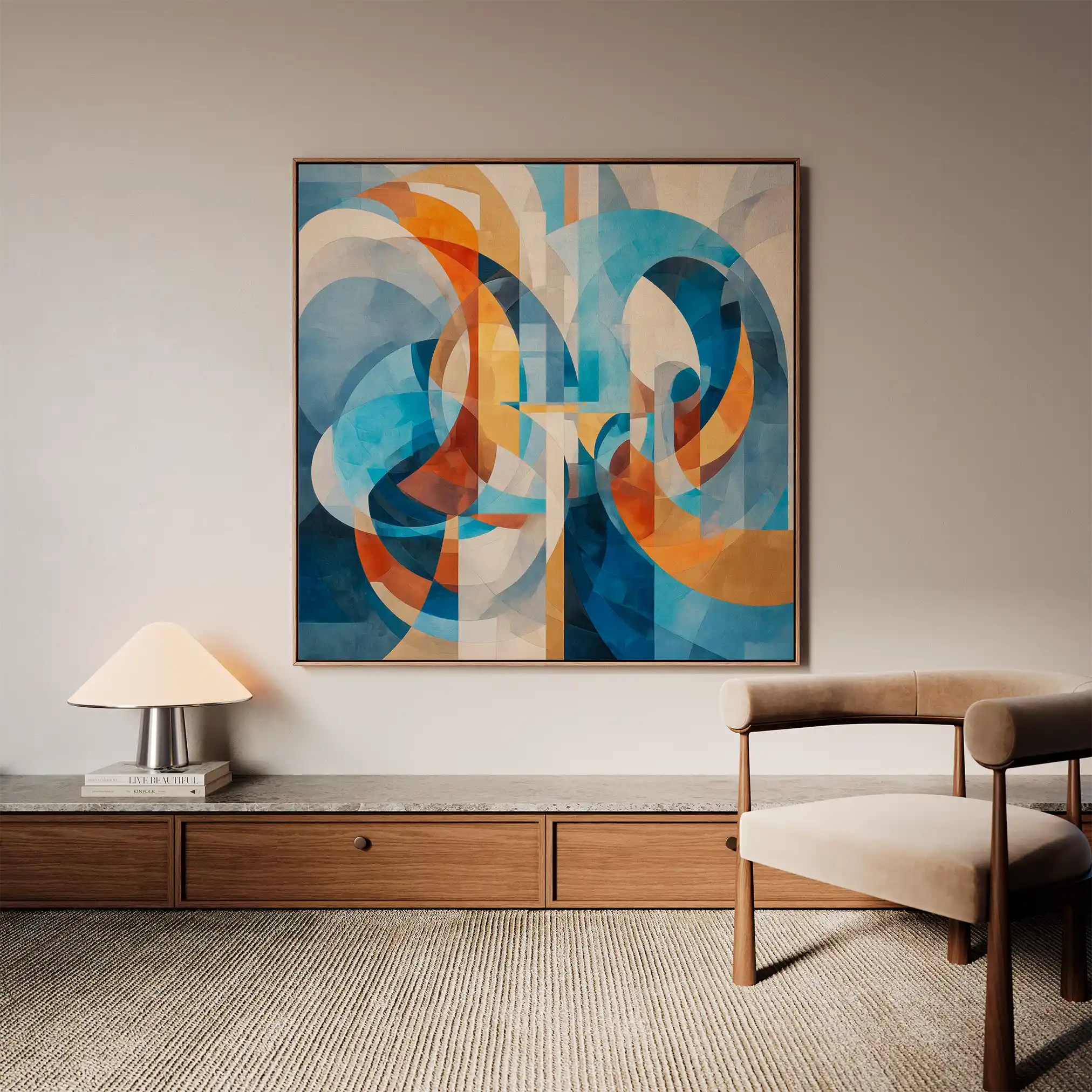 Abstract 1143 Canvas Art 60 x 60 cm / Black