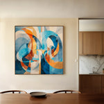 Abstract 1143 Canvas Art 60 x 60 cm / Black