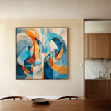 Abstract 1143 Canvas Art 60 x 60 cm / Black