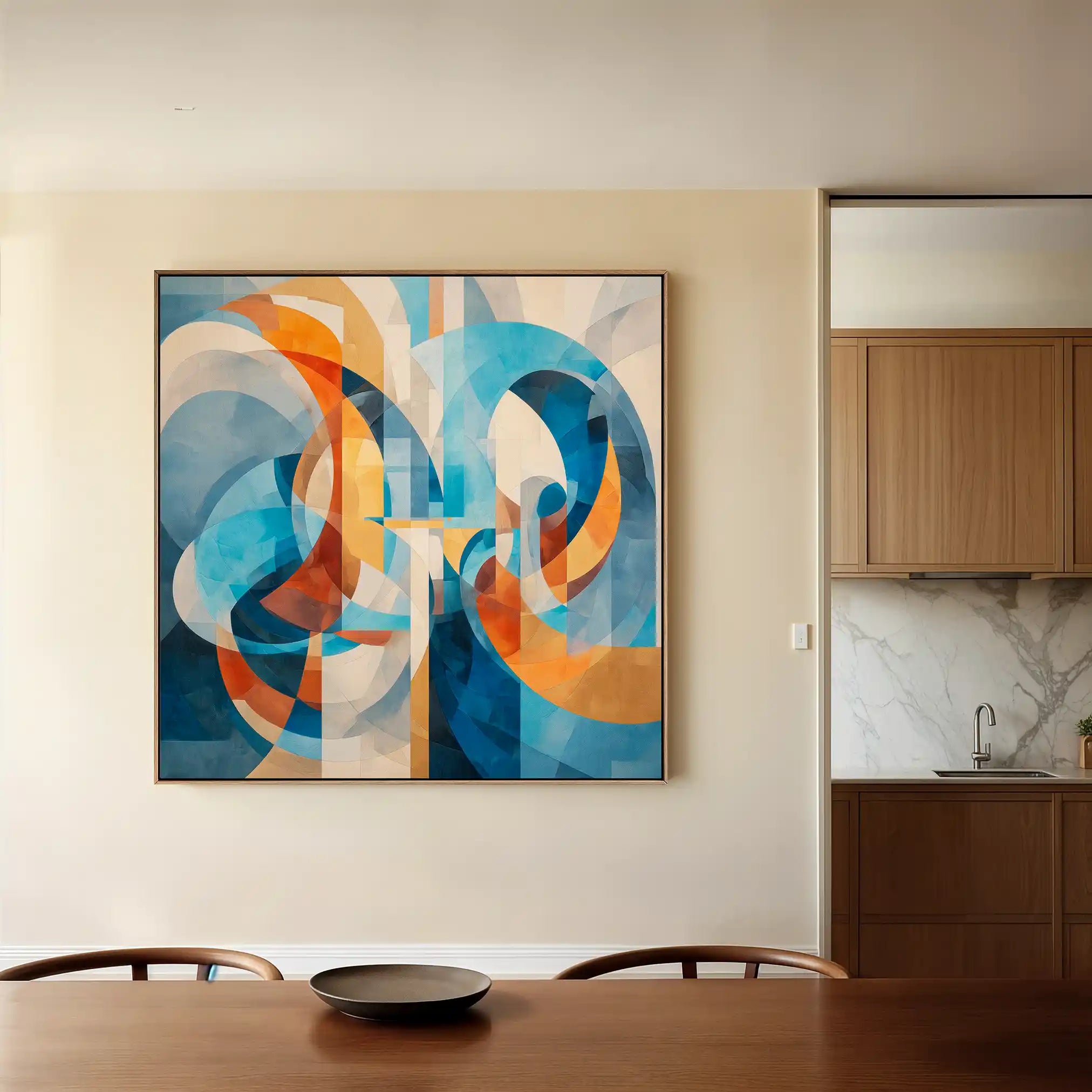 Abstract 1143 Canvas Art 60 x 60 cm / Black