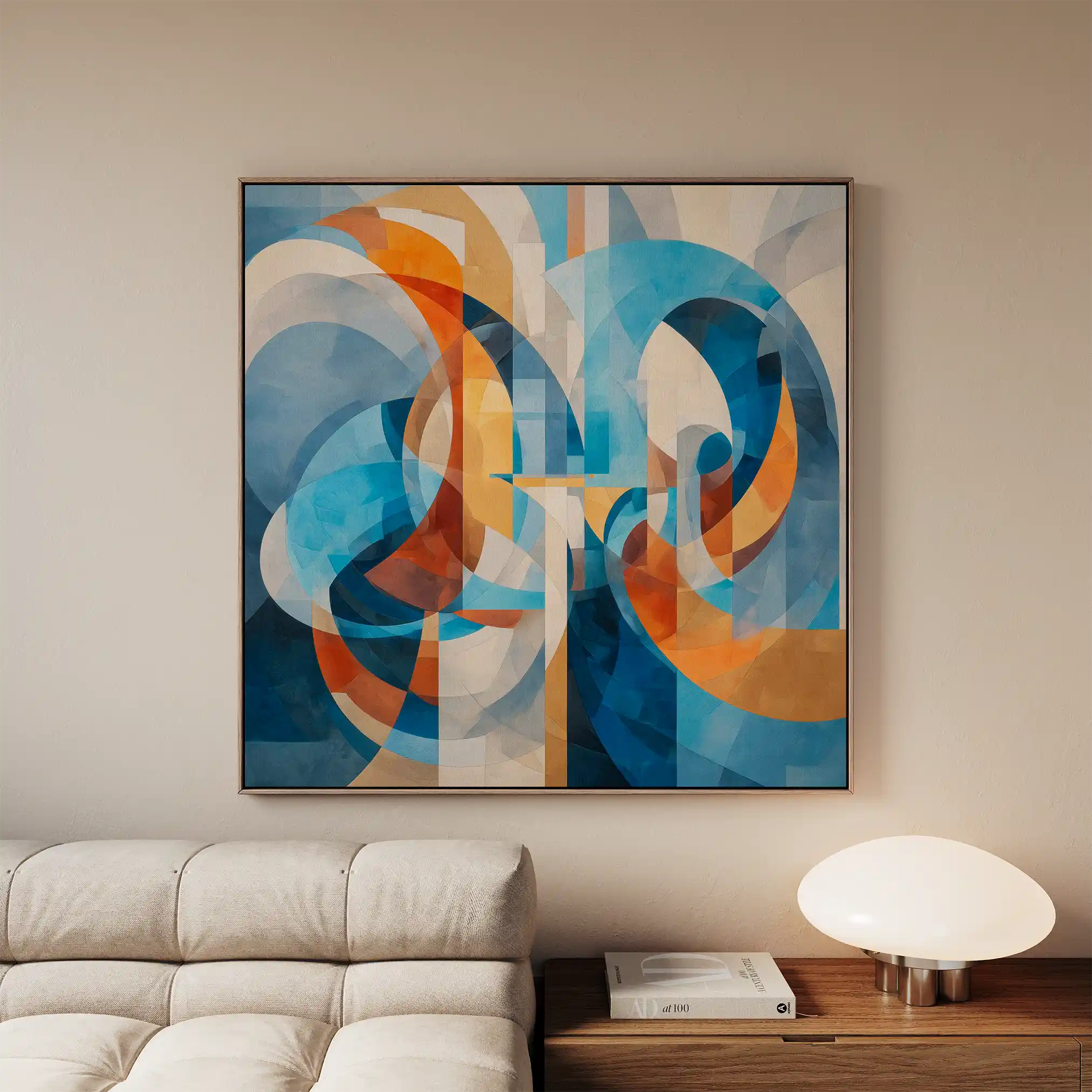 Abstract 1143 Canvas Art 60 x 60 cm / Black
