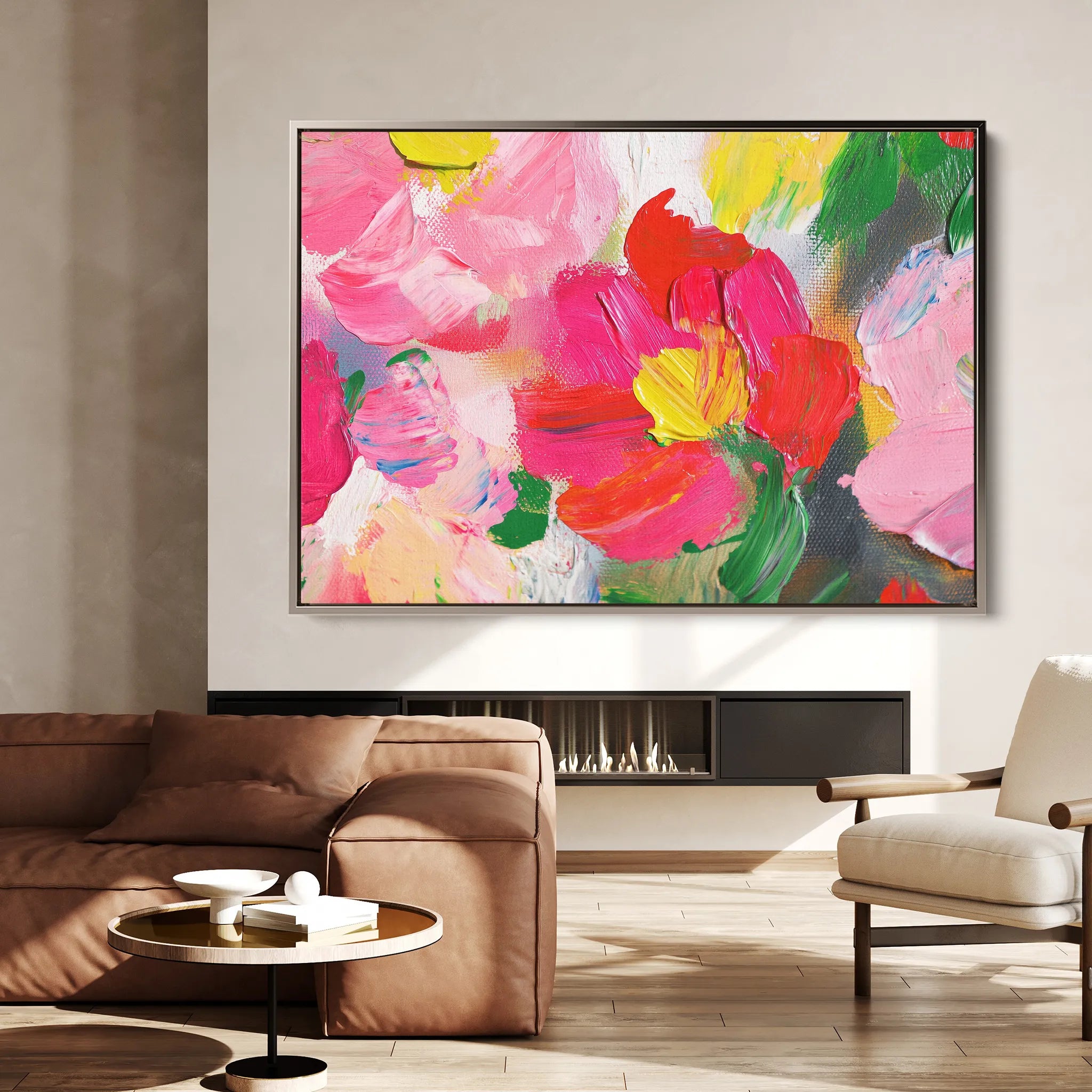 Floral 1143 Canvas Art 60 x 40 cm / Black