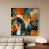 Abstract 1144 Canvas Art 60 x 60 cm / Black