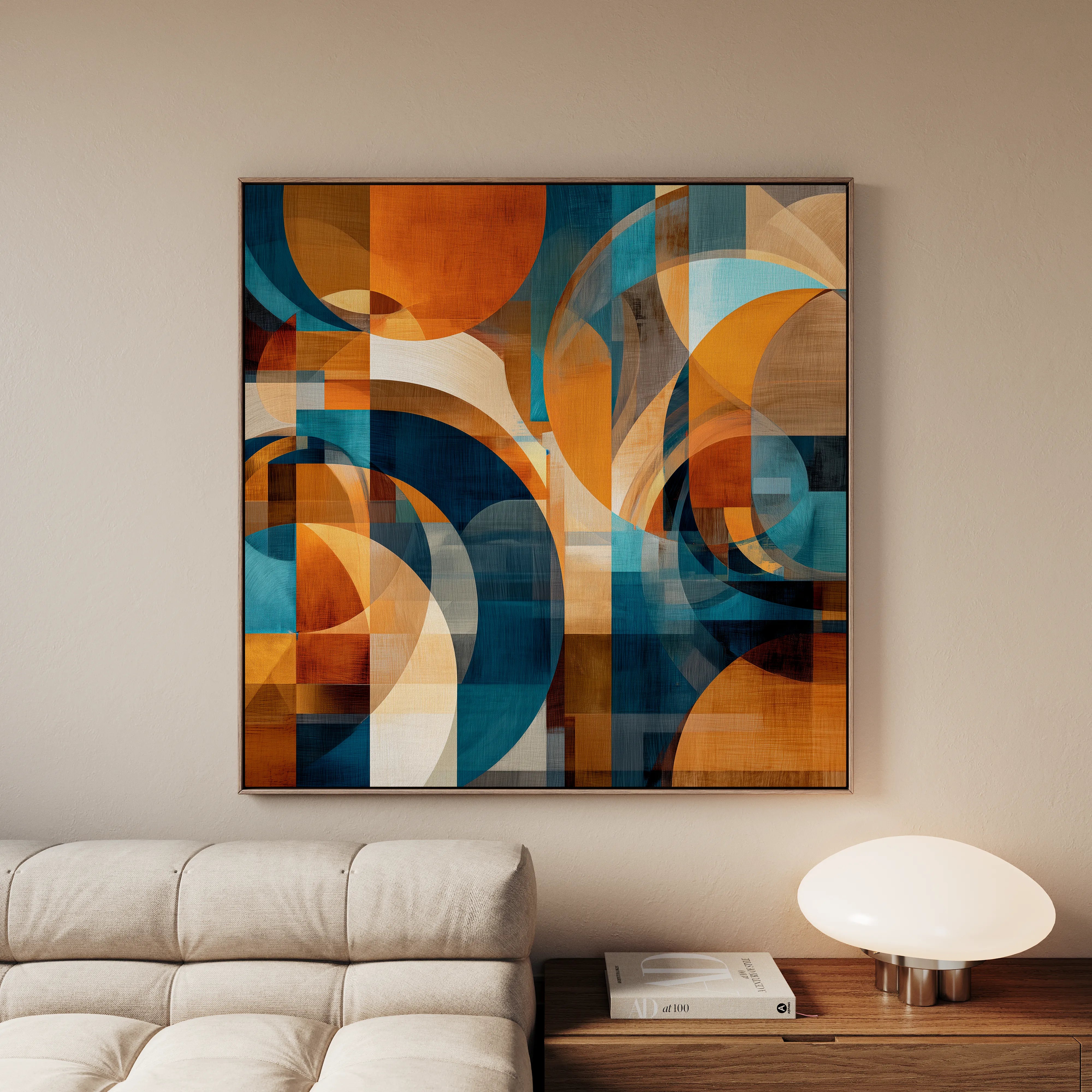 Abstract 1144 Canvas Art 60 x 60 cm / Black