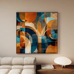 Abstract 1144 Canvas Art 60 x 60 cm / Black