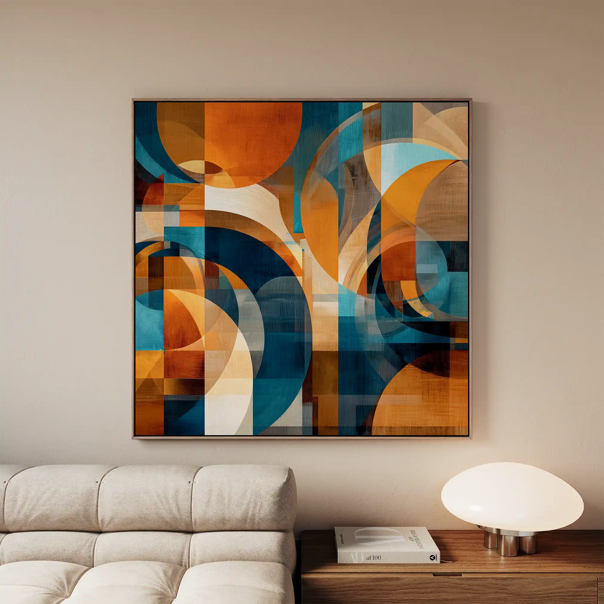 Abstract 1144 Canvas Art 60 x 60 cm / Black