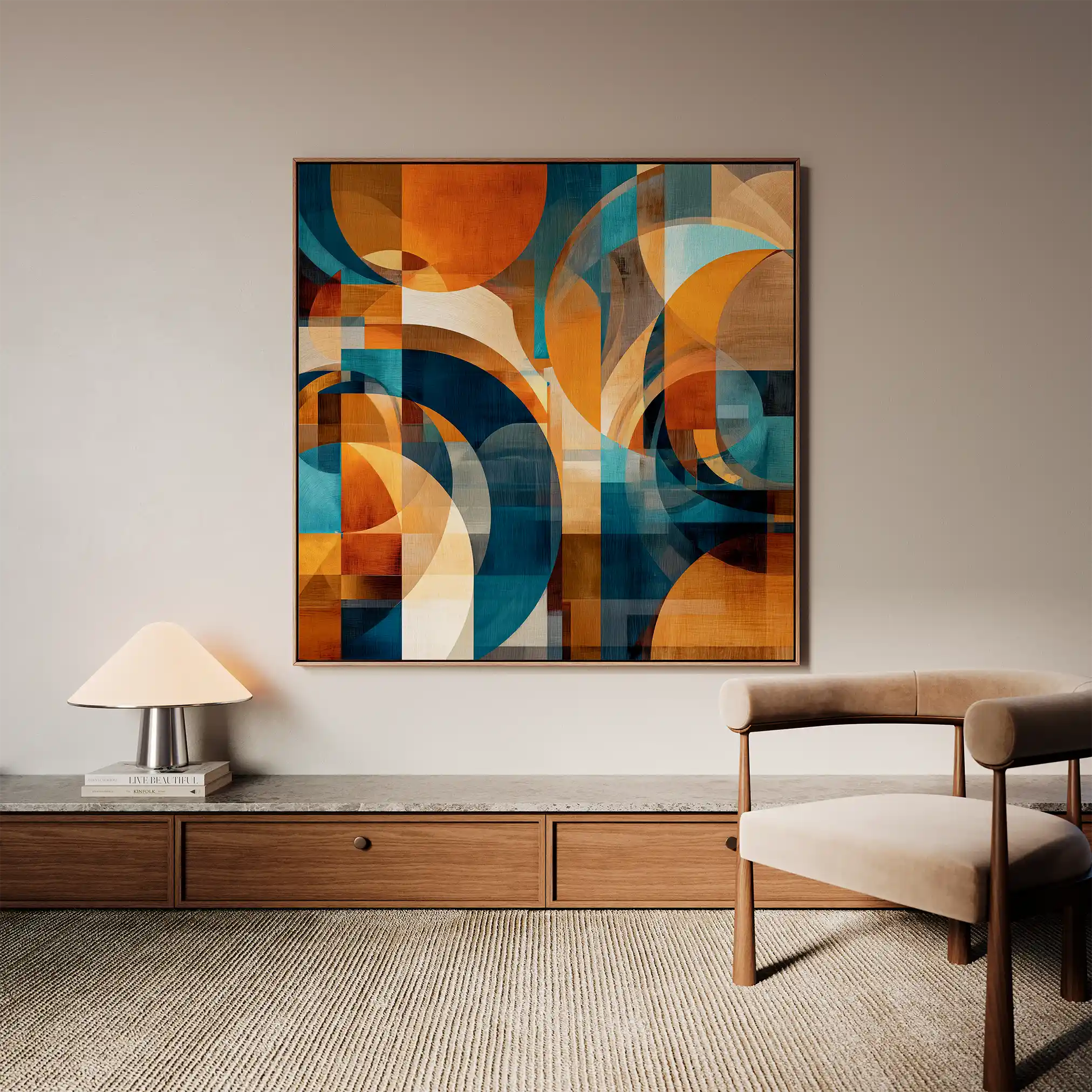 Abstract 1144 Canvas Art 60 x 60 cm / Black