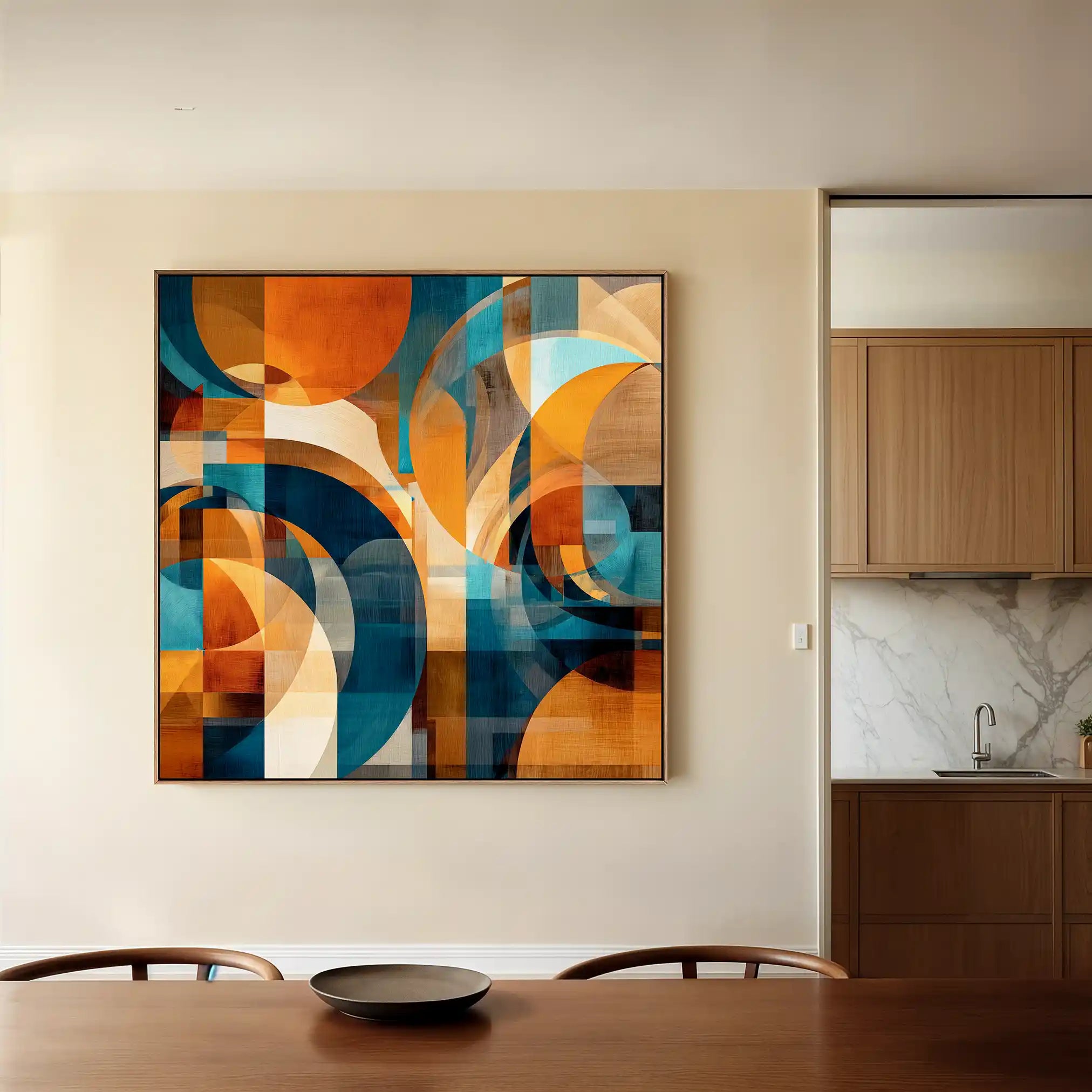 Abstract 1144 Canvas Art 60 x 60 cm / Black