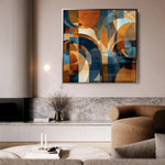 Abstract 1144 Canvas Art 60 x 60 cm / Black