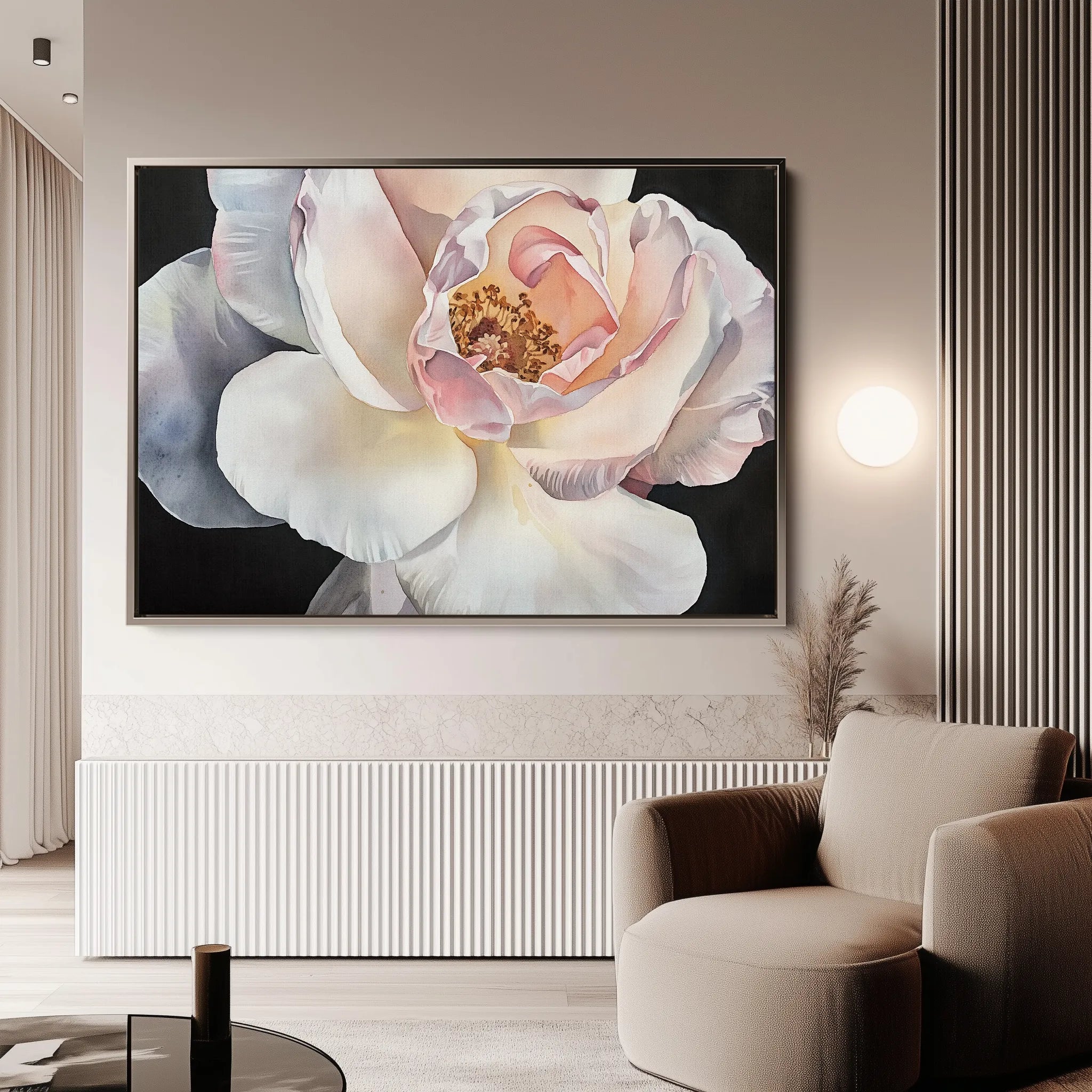 Floral 1144 Canvas Art 60 x 40 cm / Black