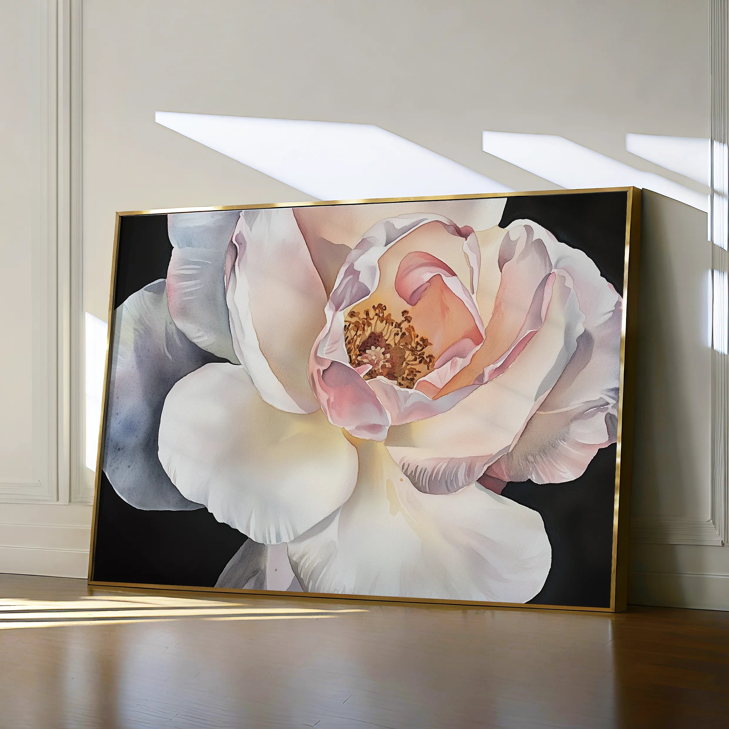 Floral 1144 Canvas Art 60 x 40 cm / Black