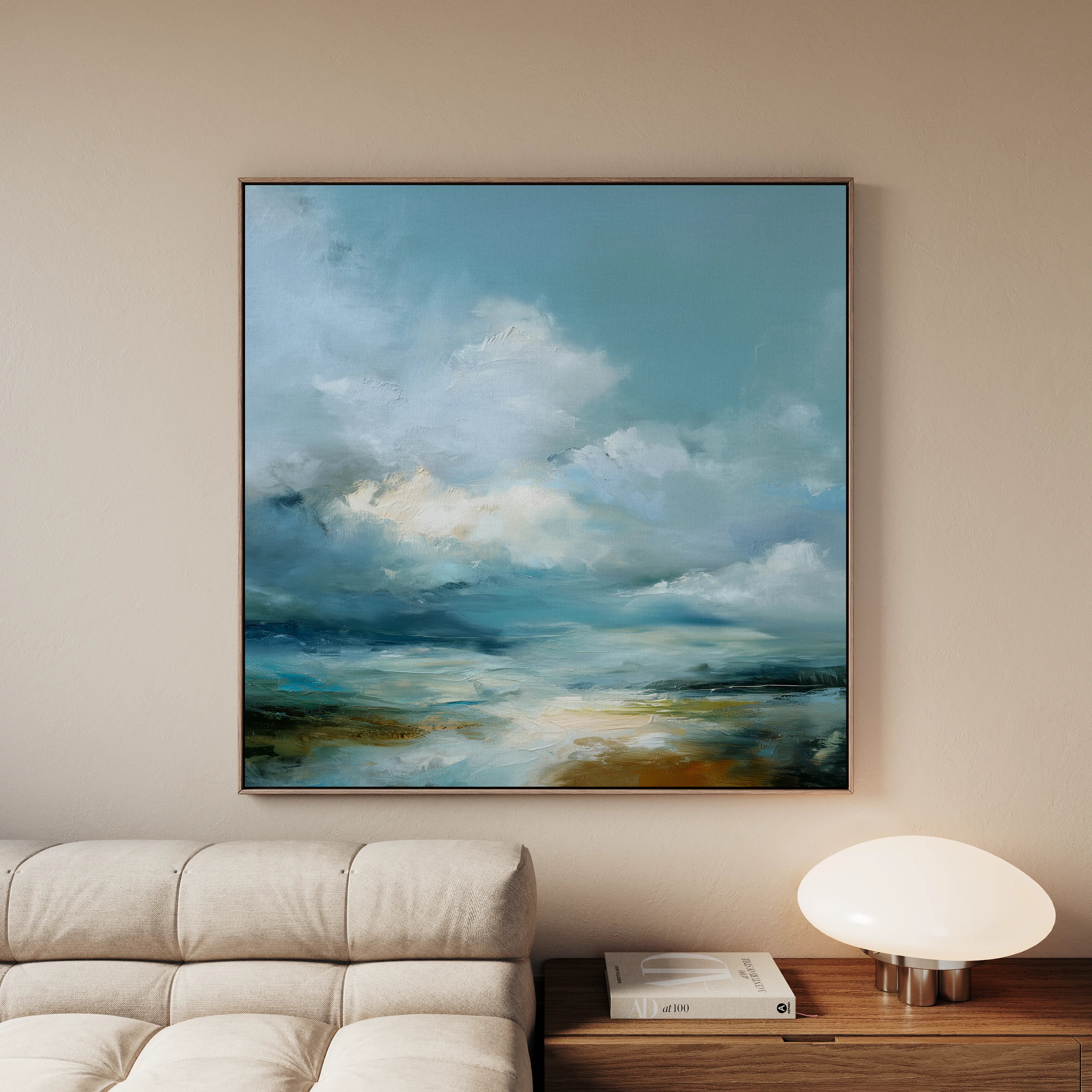 Abstract 1145 Canvas Art 60 x 60 cm / Black