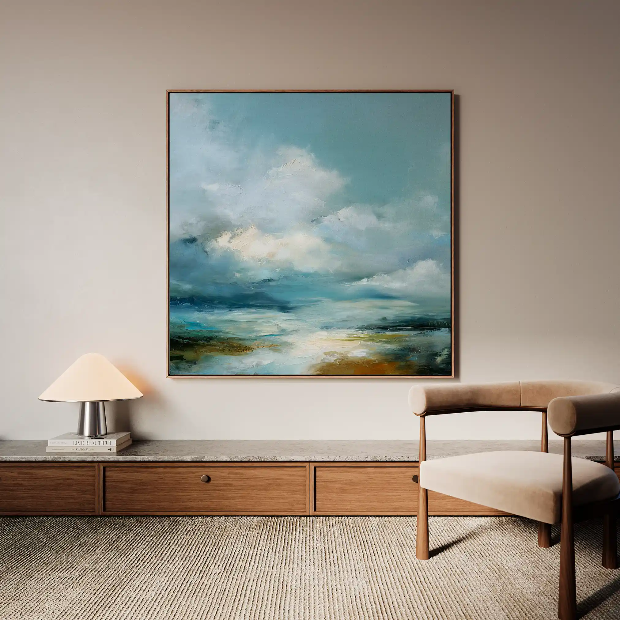 Abstract 1145 Canvas Art 60 x 60 cm / Black