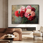 Floral 1145 Canvas Art 60 x 40 cm / Black