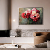 Floral 1145 Canvas Art 60 x 40 cm / Black