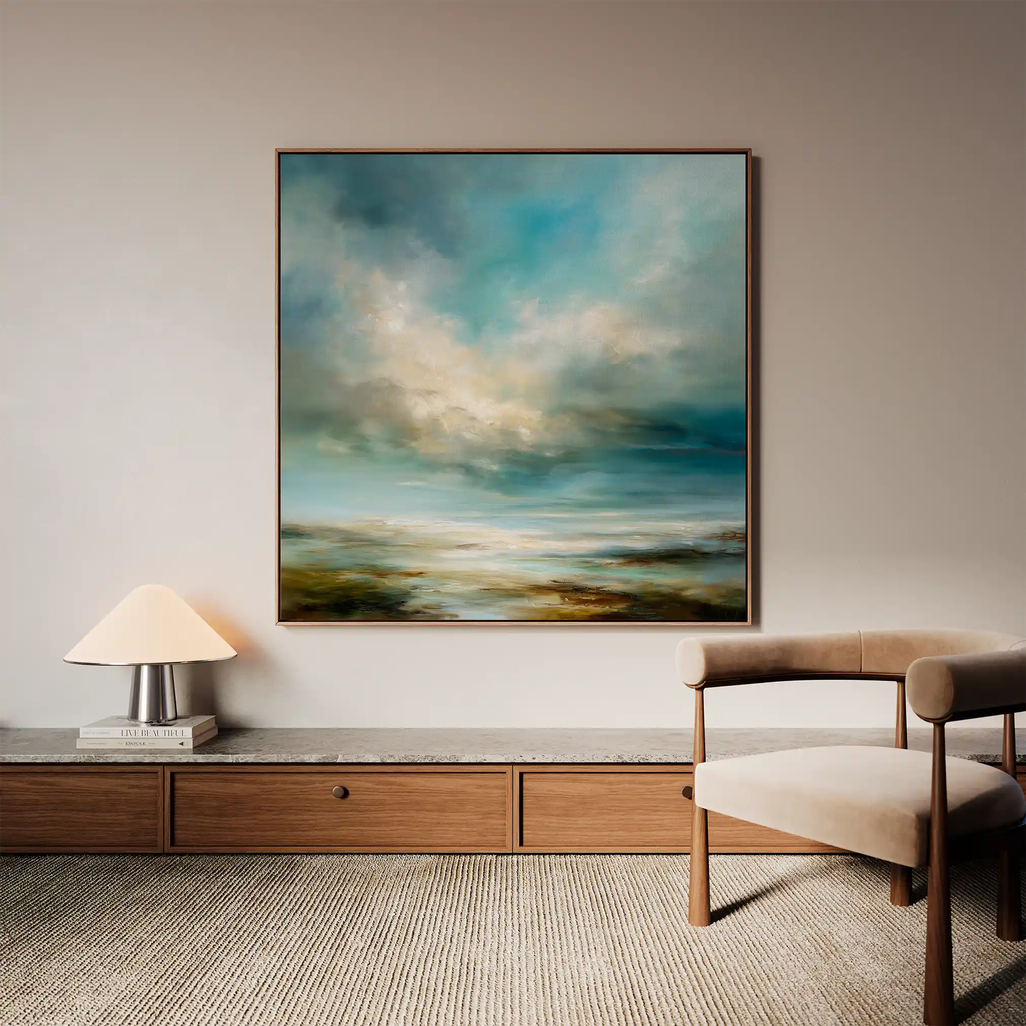 Abstract 1146 Canvas Art 60 x 60 cm / Black