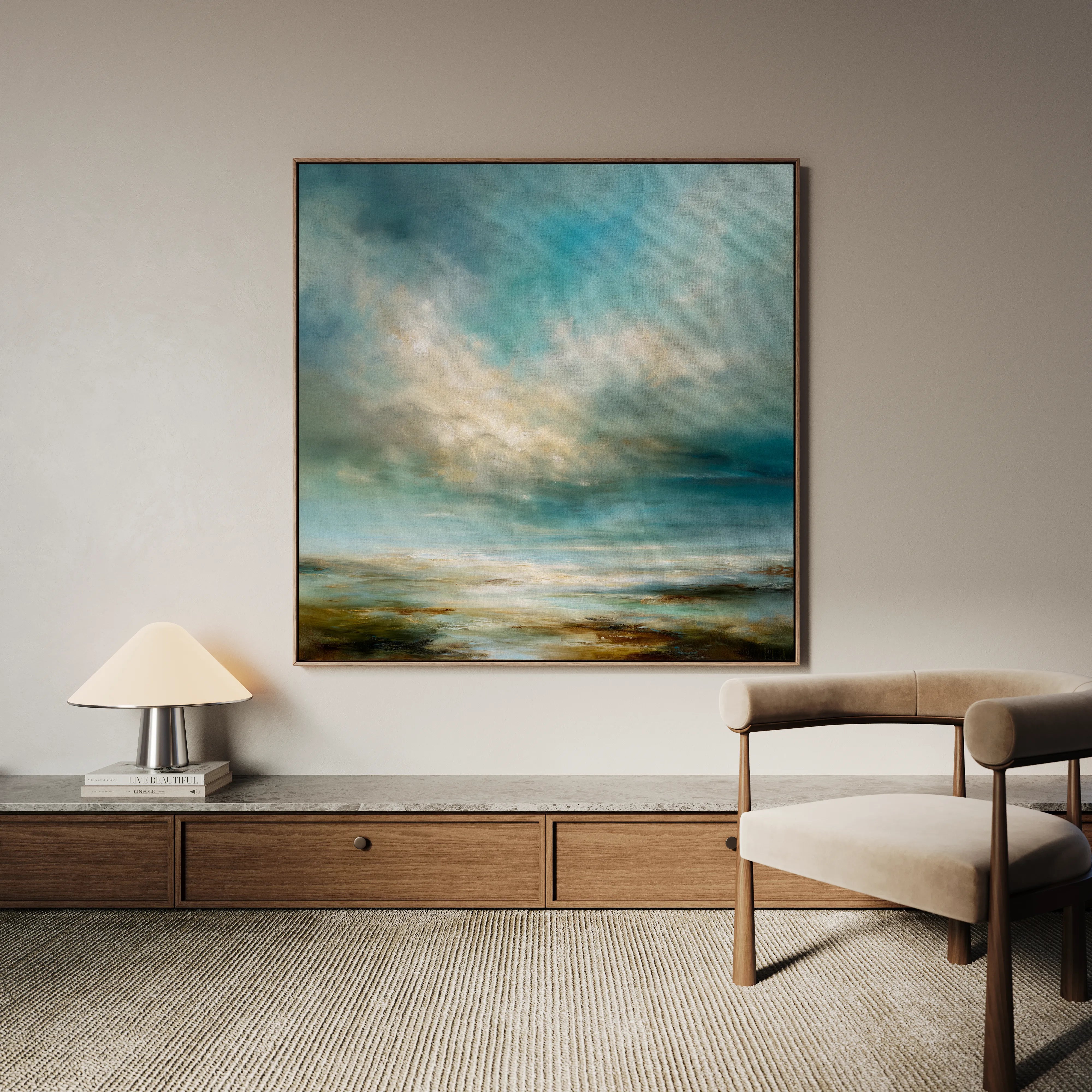 Abstract 1146 Canvas Art 60 x 60 cm / Black
