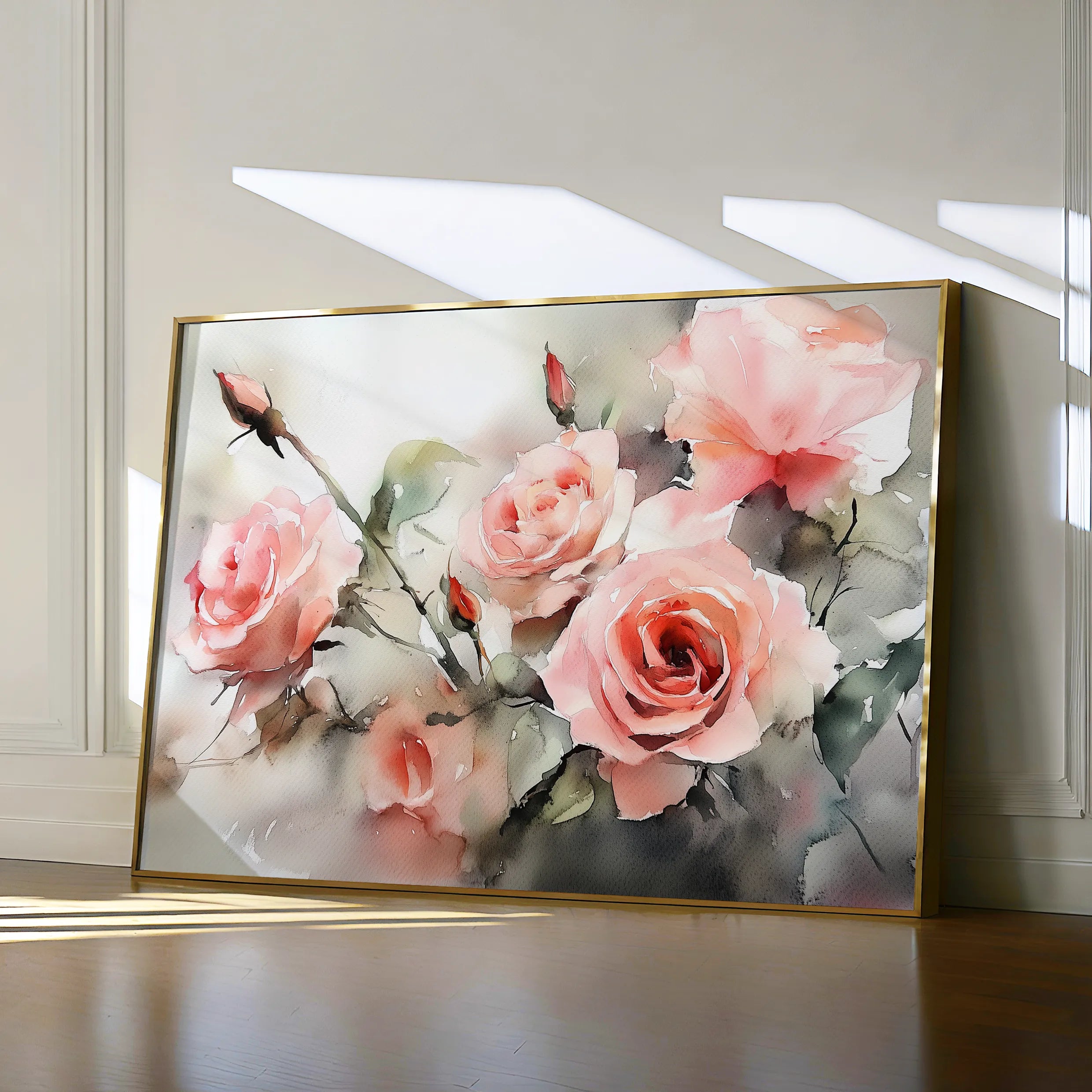 Floral 1146 Canvas Art 60 x 40 cm / Black