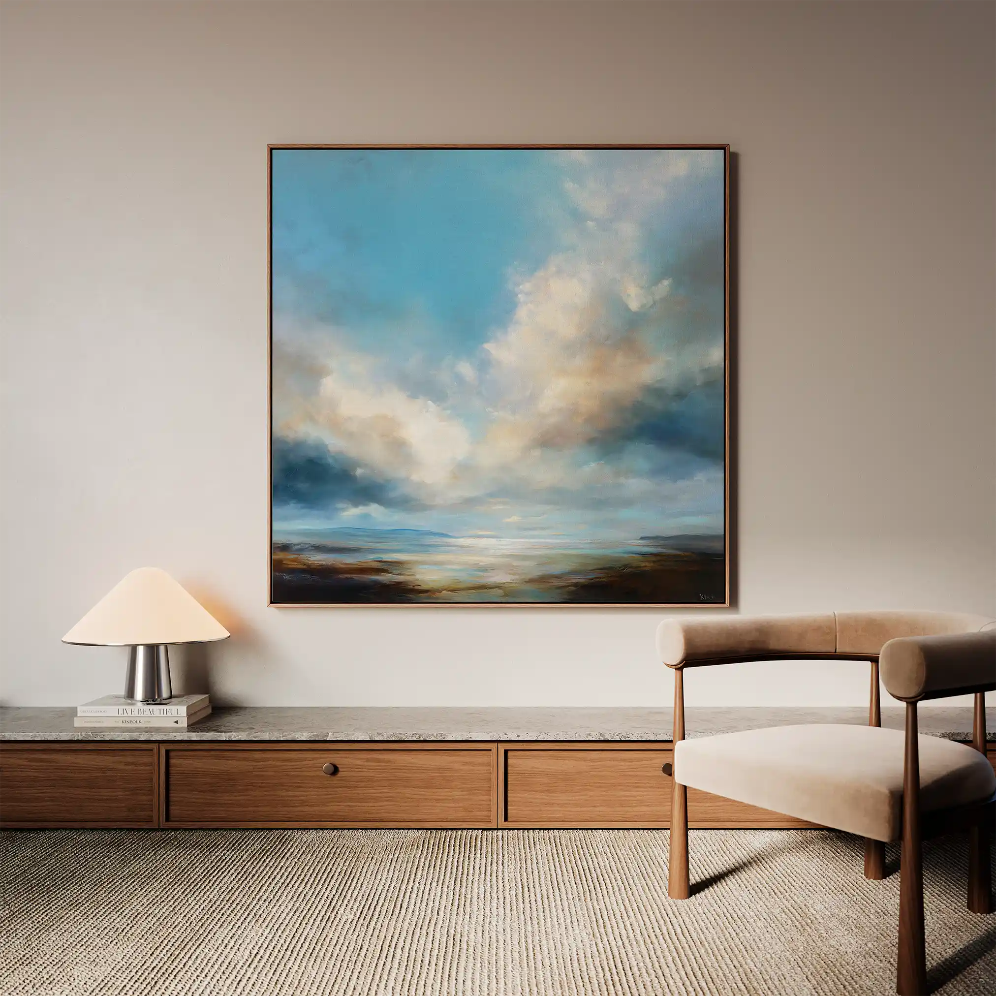 Abstract 1147 Canvas Art 60 x 60 cm / Black