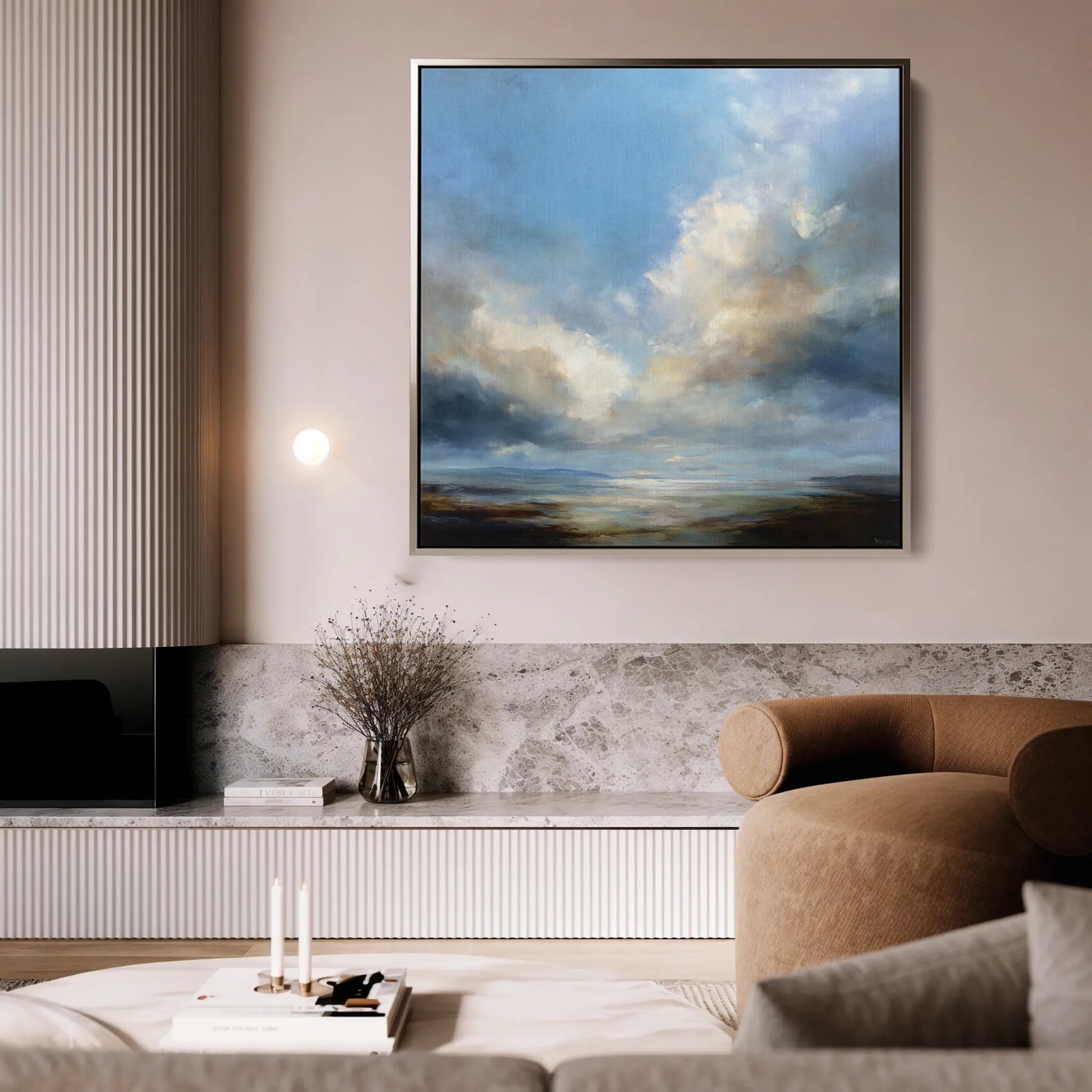Abstract 1147 Canvas Art 60 x 60 cm / Black
