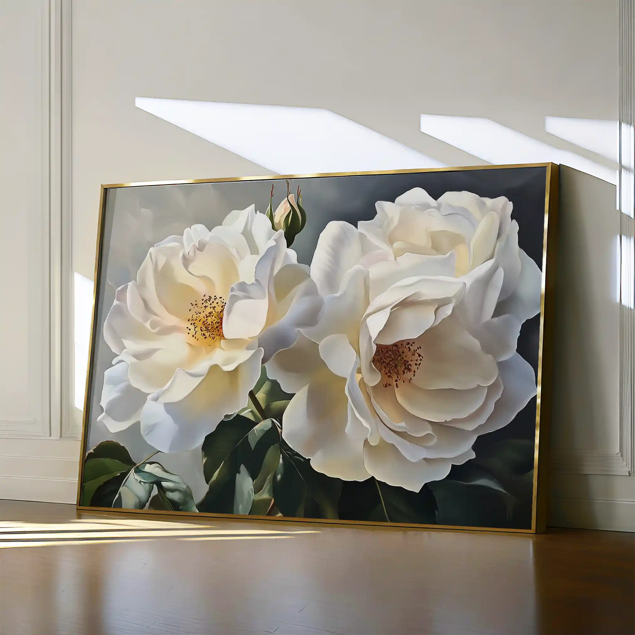 Floral 1147 Canvas Art 60 x 40 cm / Black