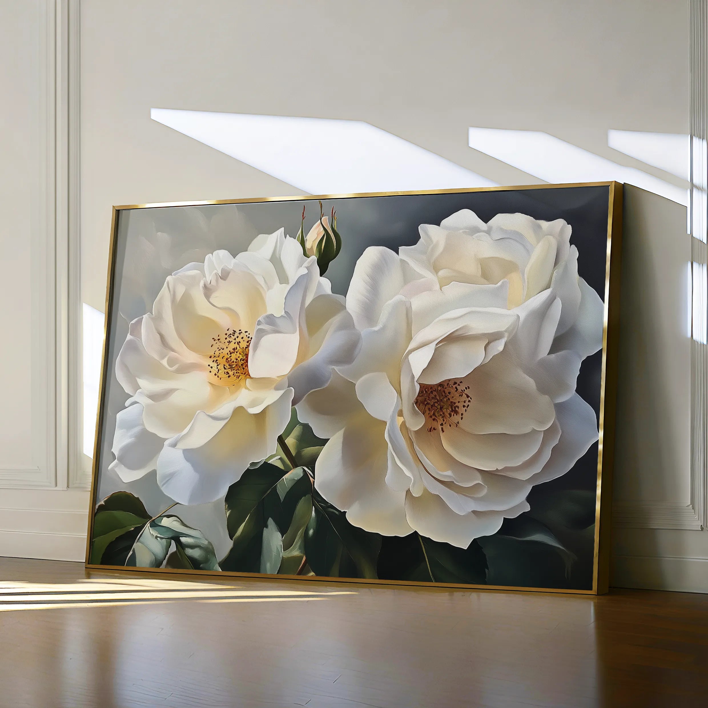 Floral 1147 Canvas Art 60 x 40 cm / Black