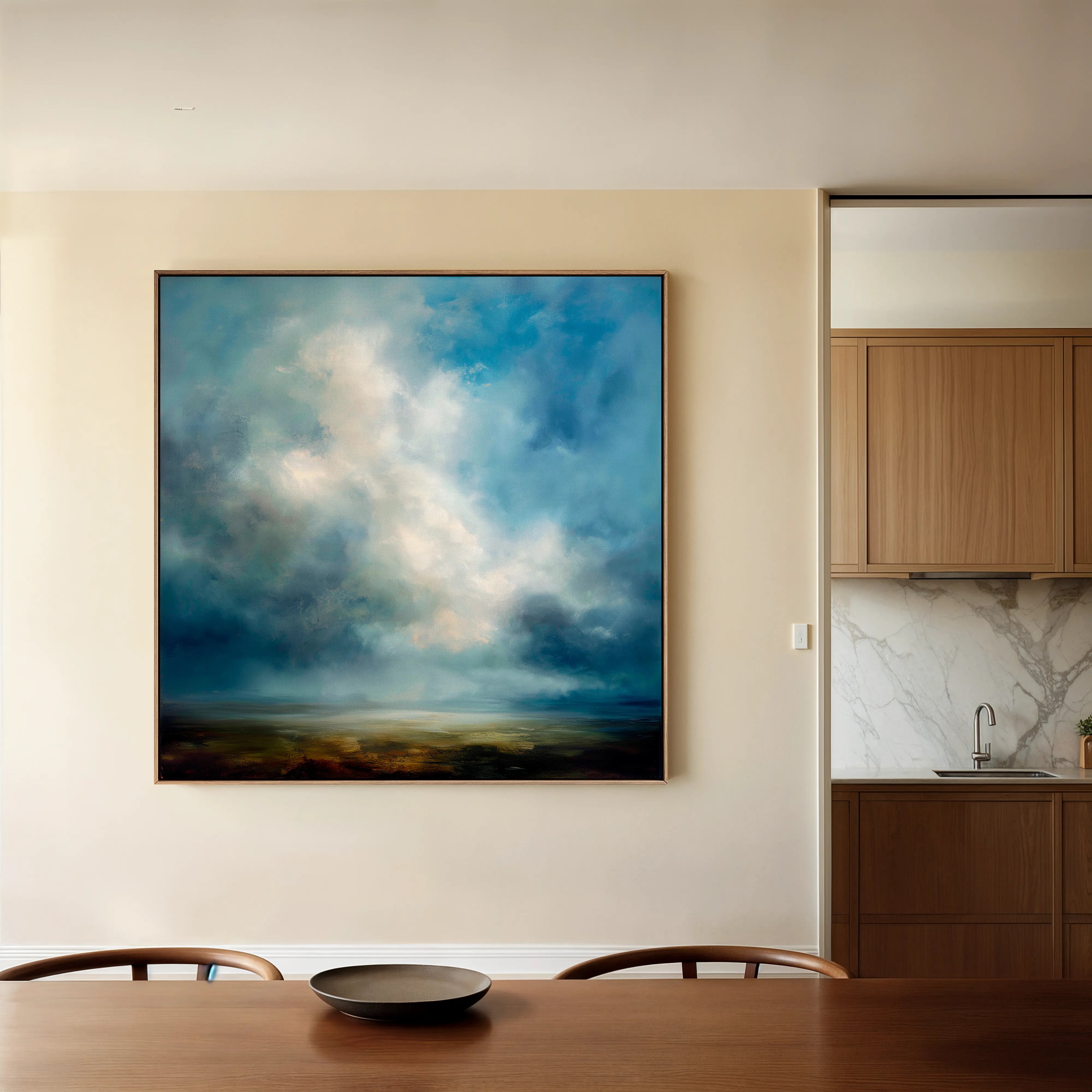 Abstract 1148 Canvas Art 60 x 60 cm / Black