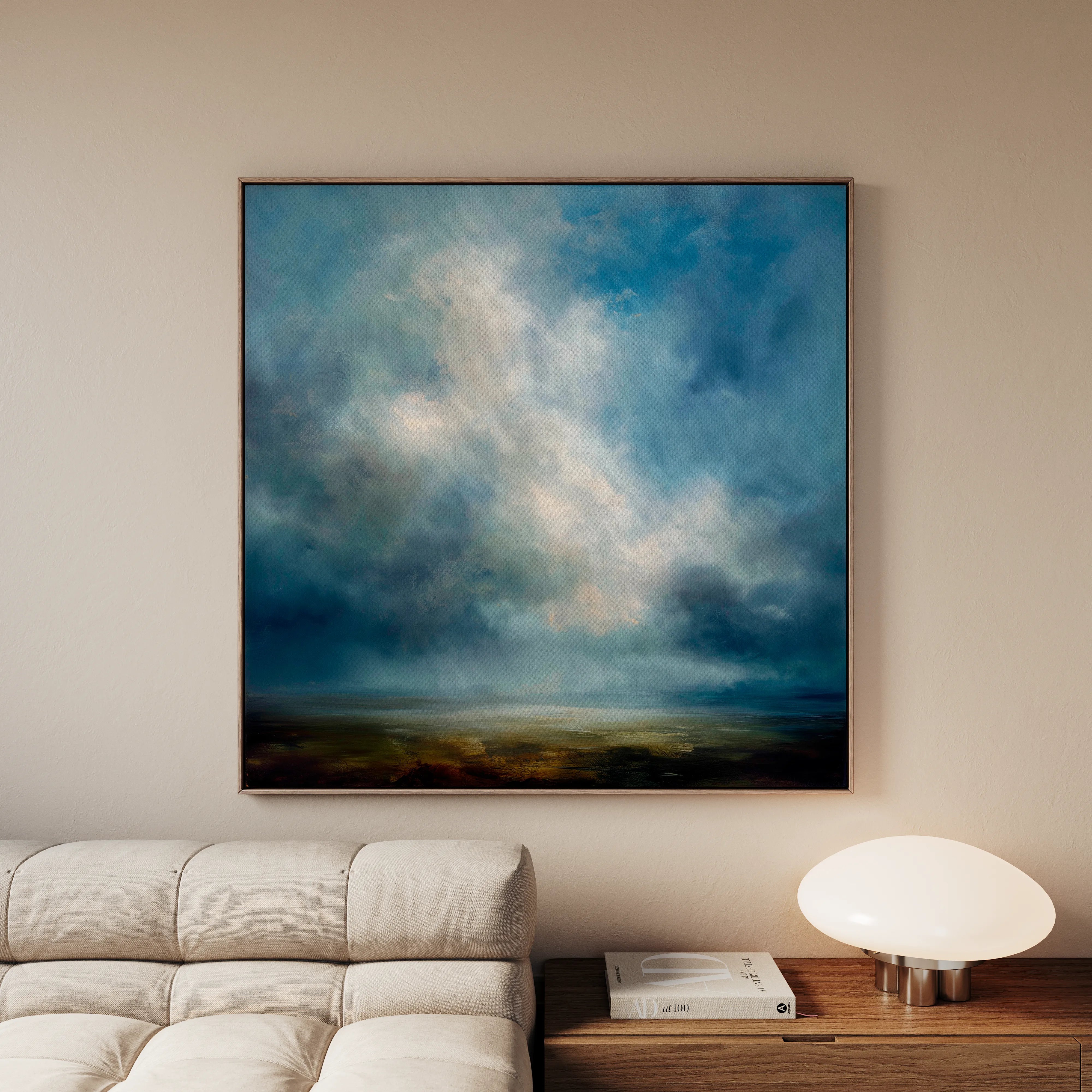 Abstract 1148 Canvas Art 60 x 60 cm / Black