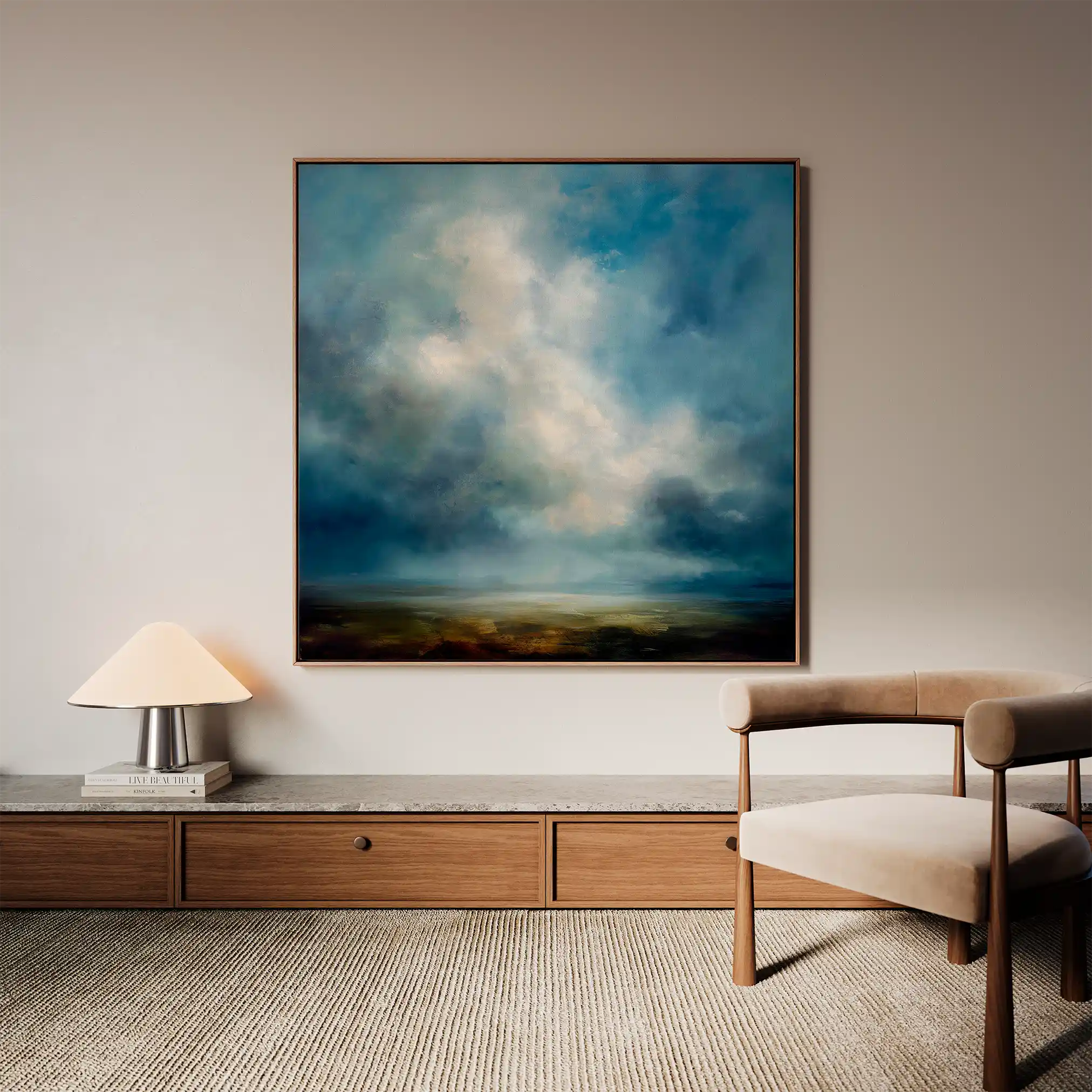 Abstract 1148 Canvas Art 60 x 60 cm / Black