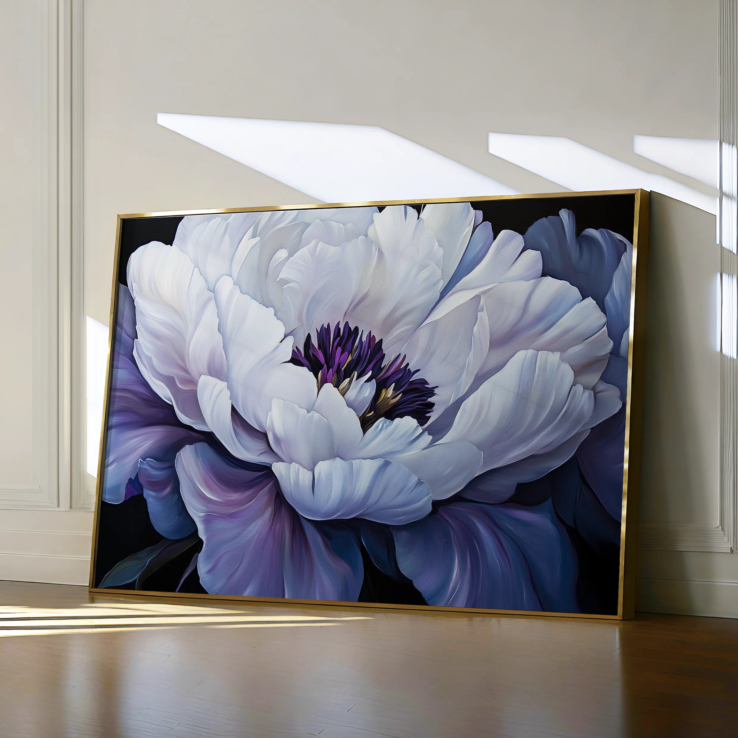 Floral 1148 Canvas Art 60 x 40 cm / Black