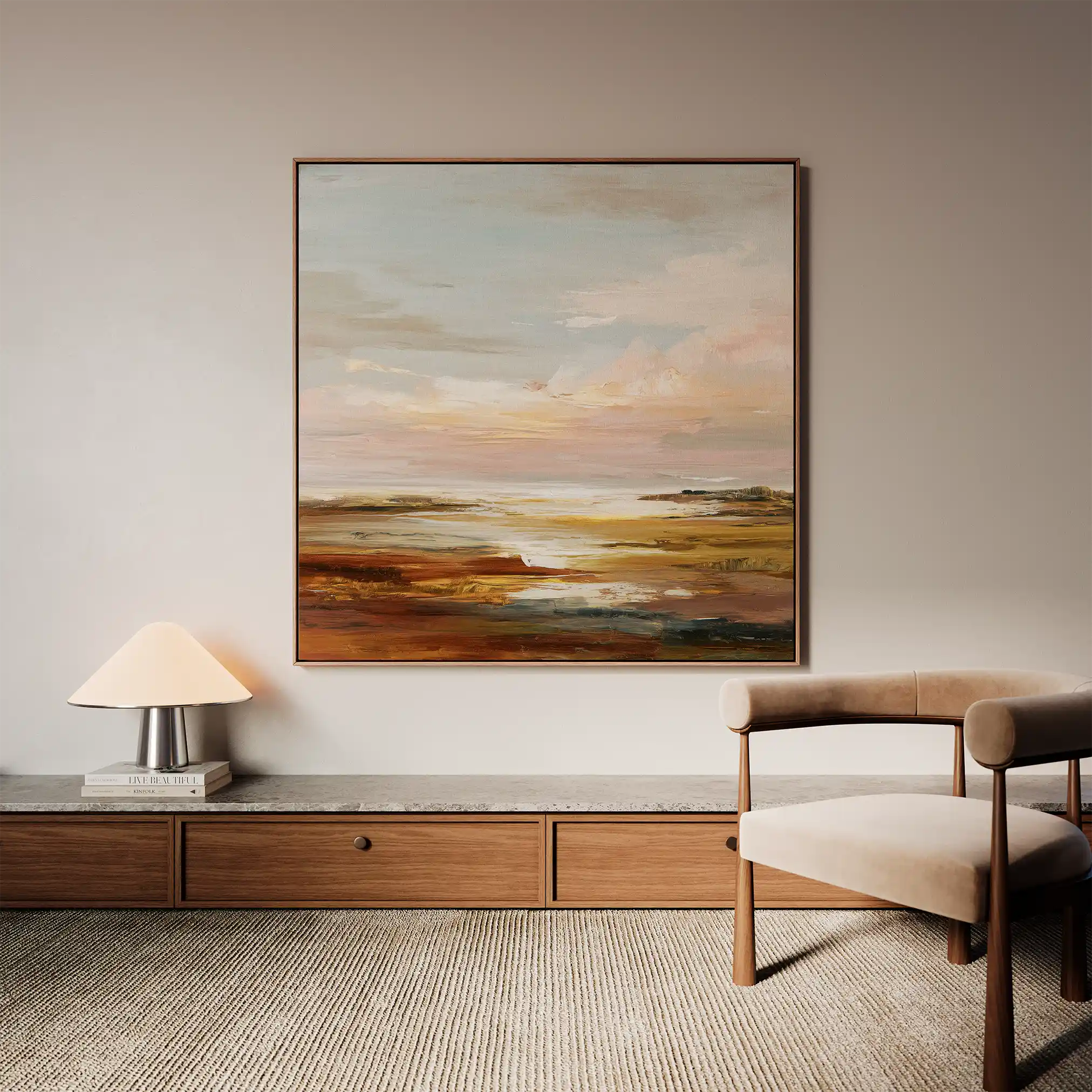 Abstract 1149 Canvas Art 60 x 60 cm / Black