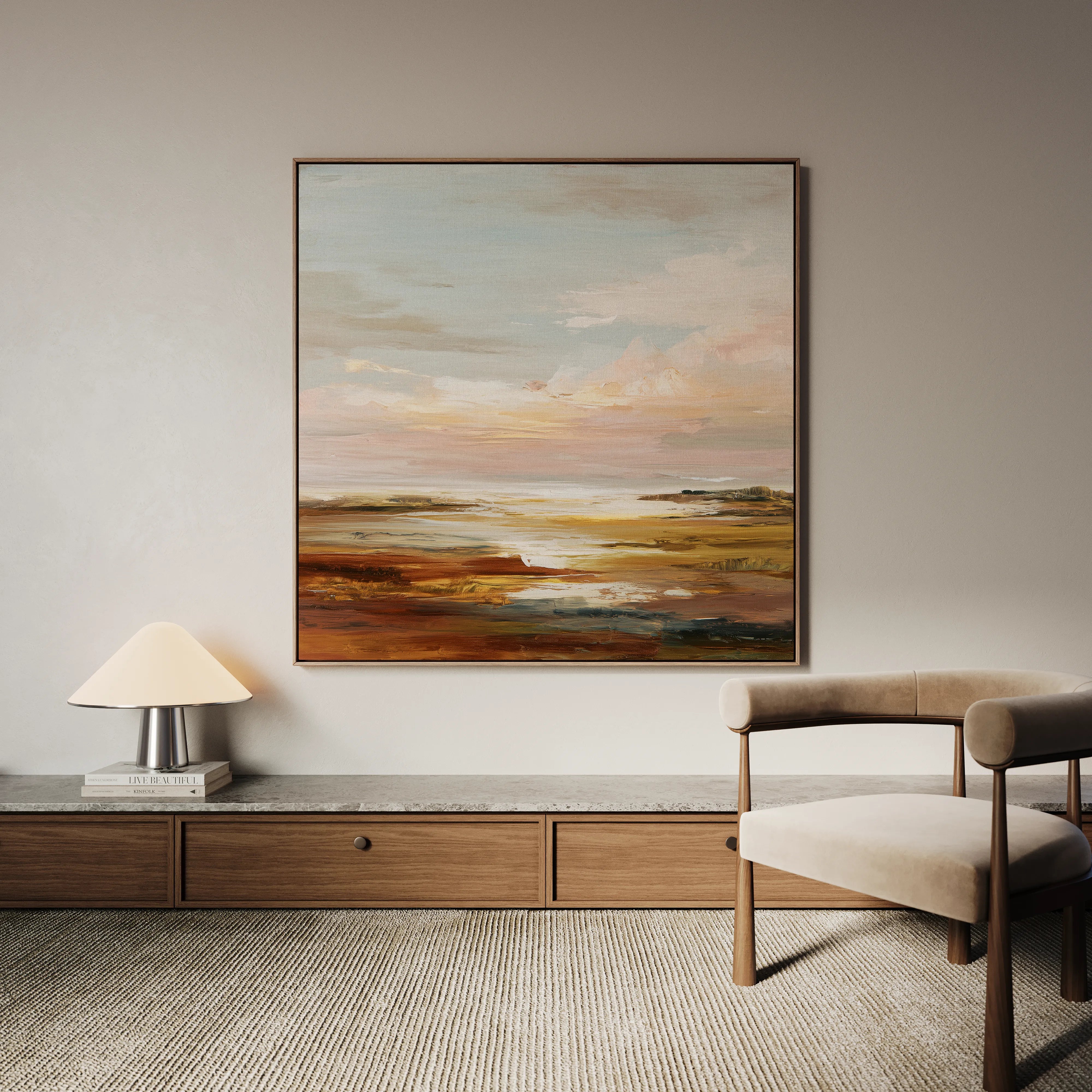 Abstract 1149 Canvas Art 60 x 60 cm / Black