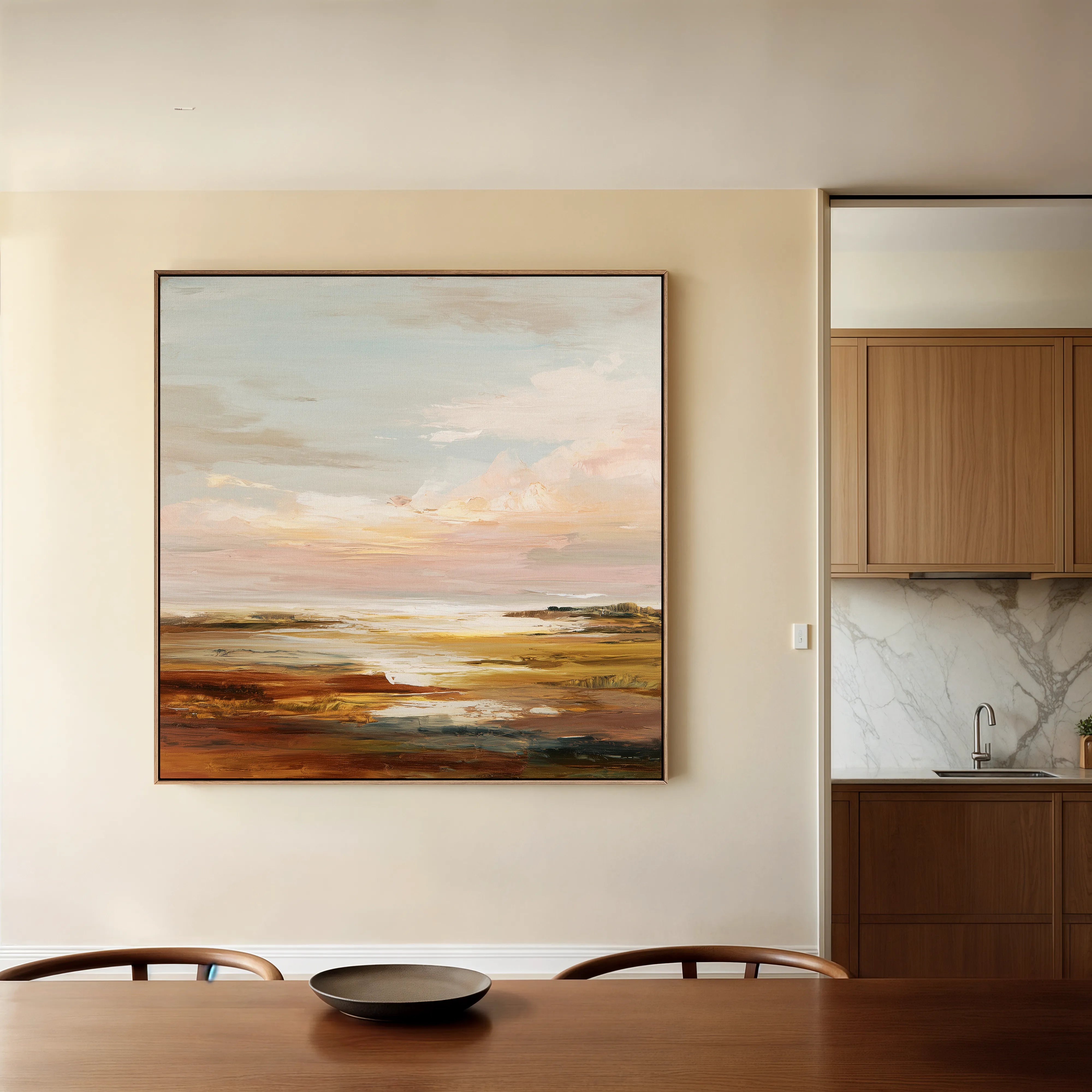 Abstract 1149 Canvas Art 60 x 60 cm / Black