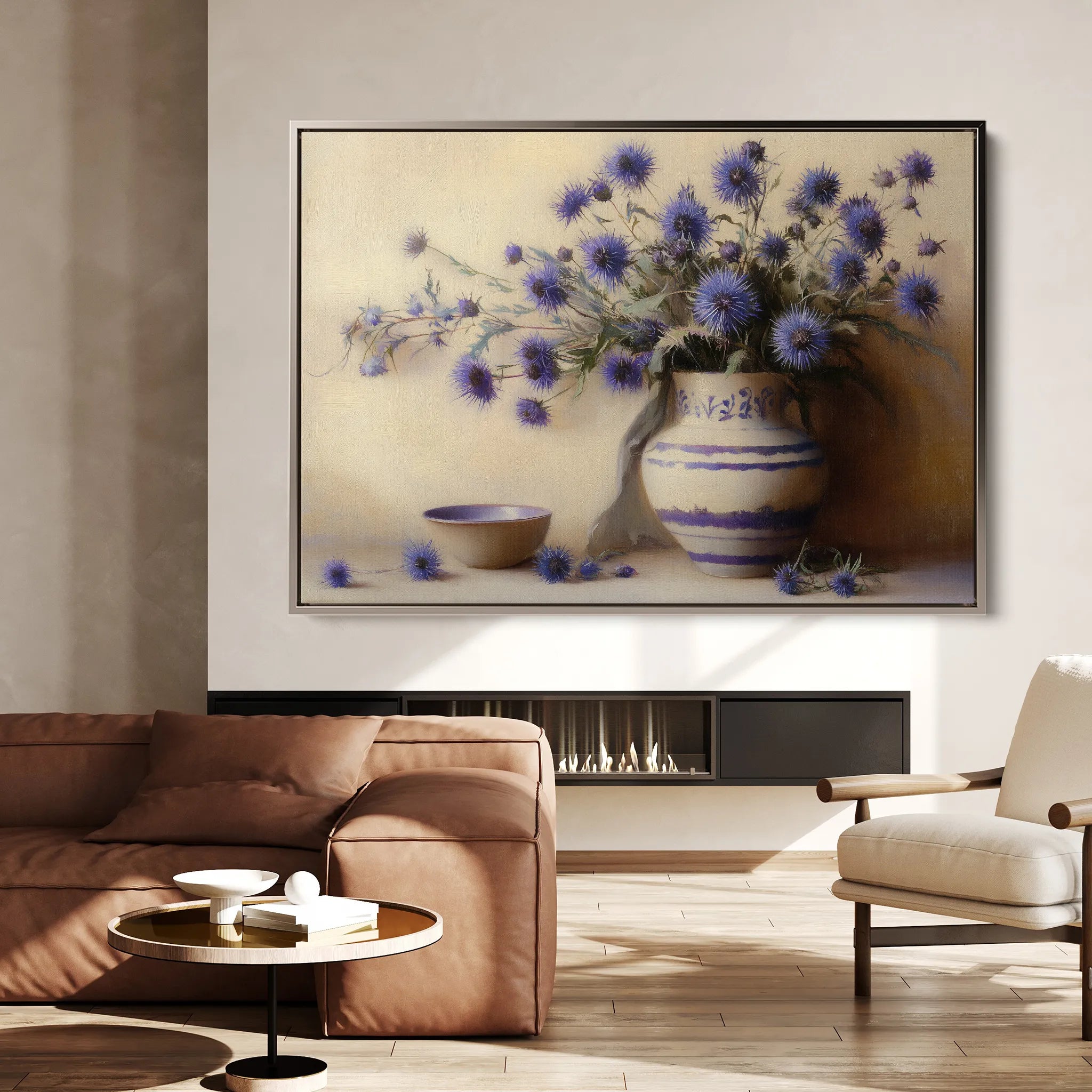 Floral 1149 Canvas Art 60 x 40 cm / Black