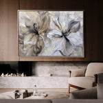 Floral 115 Canvas Art 60 x 40 cm / Black