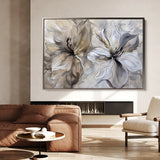 Floral 115 Canvas Art 60 x 40 cm / Black