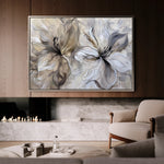 Floral 115 Canvas Art 60 x 40 cm / Black