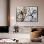 Floral 115 Canvas Art 60 x 40 cm / Black