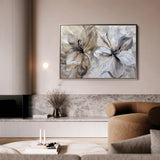 Floral 115 Canvas Art 60 x 40 cm / Black