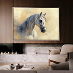 Horses 115 Canvas Art 60 x 40 cm / Black
