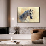 Horses 115 Canvas Art 60 x 40 cm / Black