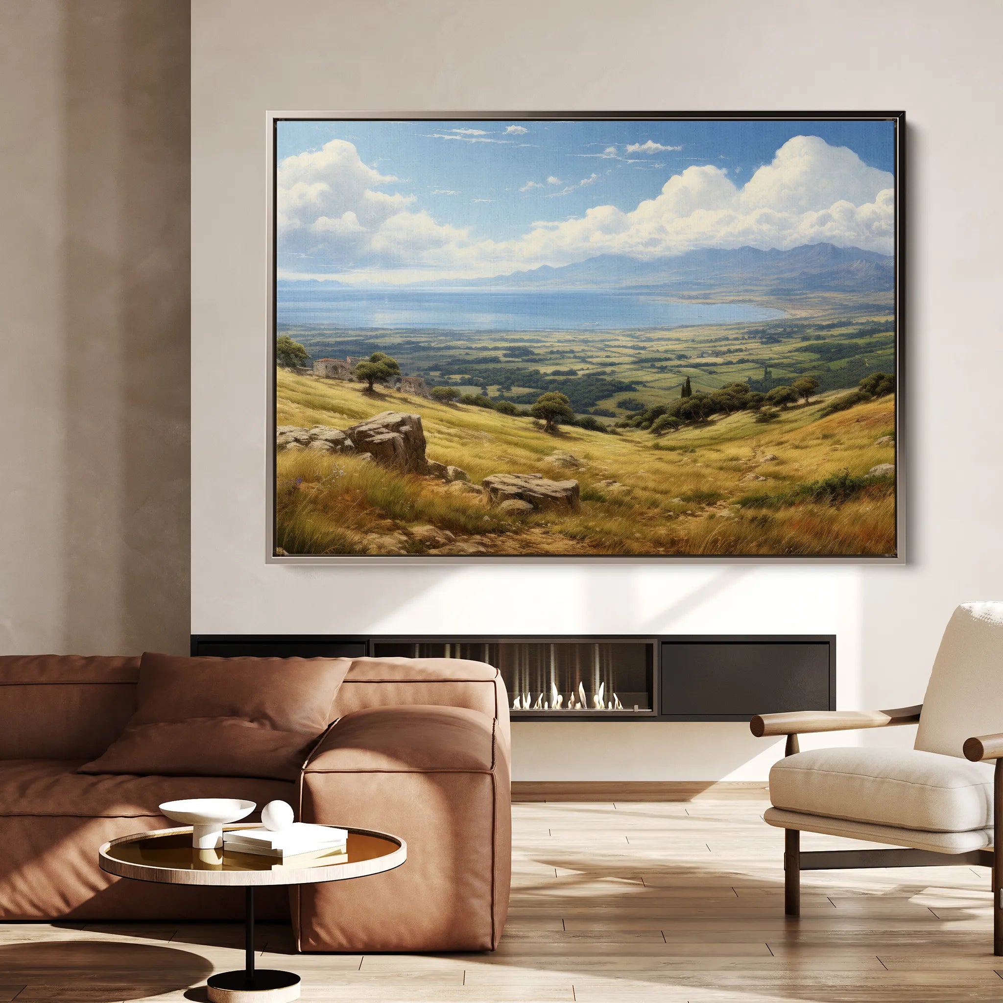 Landscape 115 Canvas Art 60 x 40 cm / Black