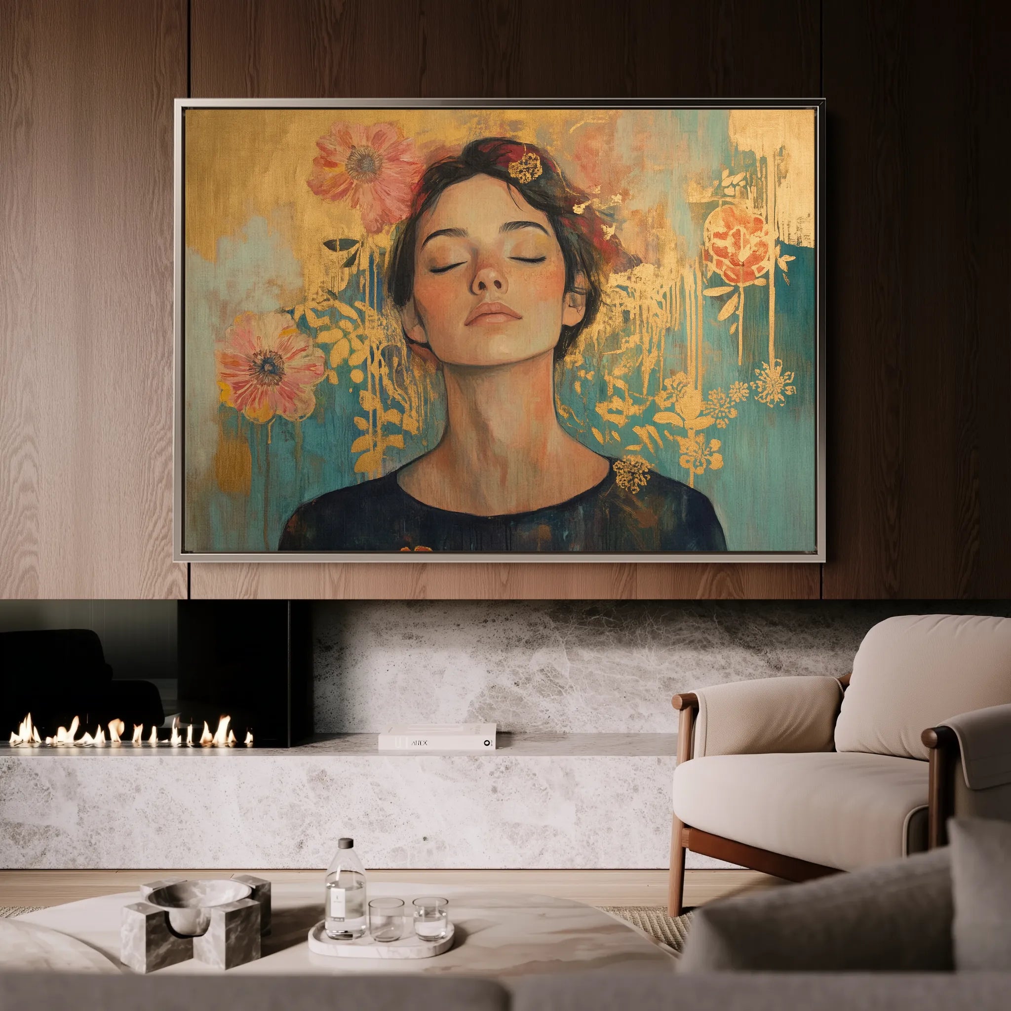 Portrait 115 Canvas Art 60 x 40 cm / Black