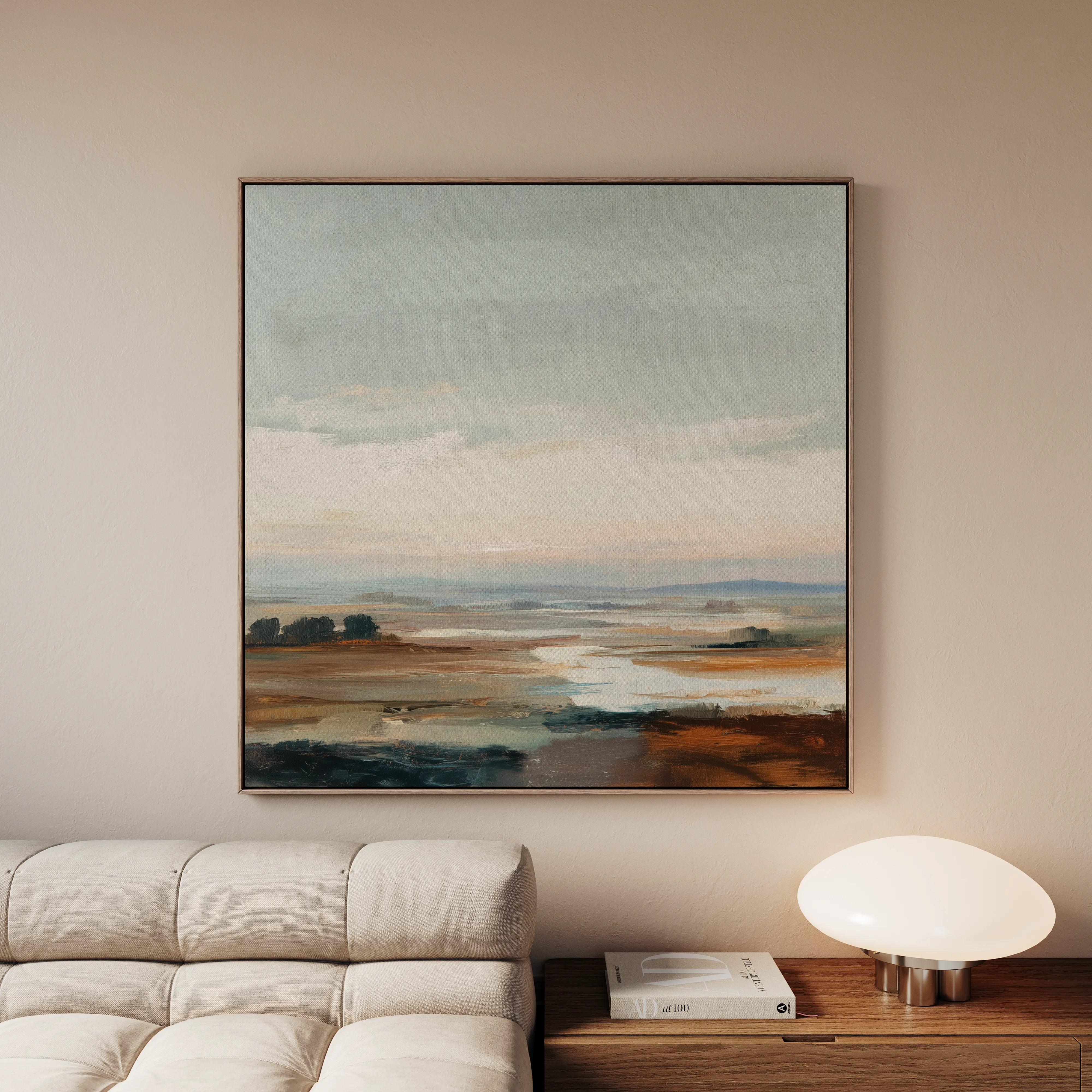 Abstract 1150 Canvas Art 60 x 60 cm / Black