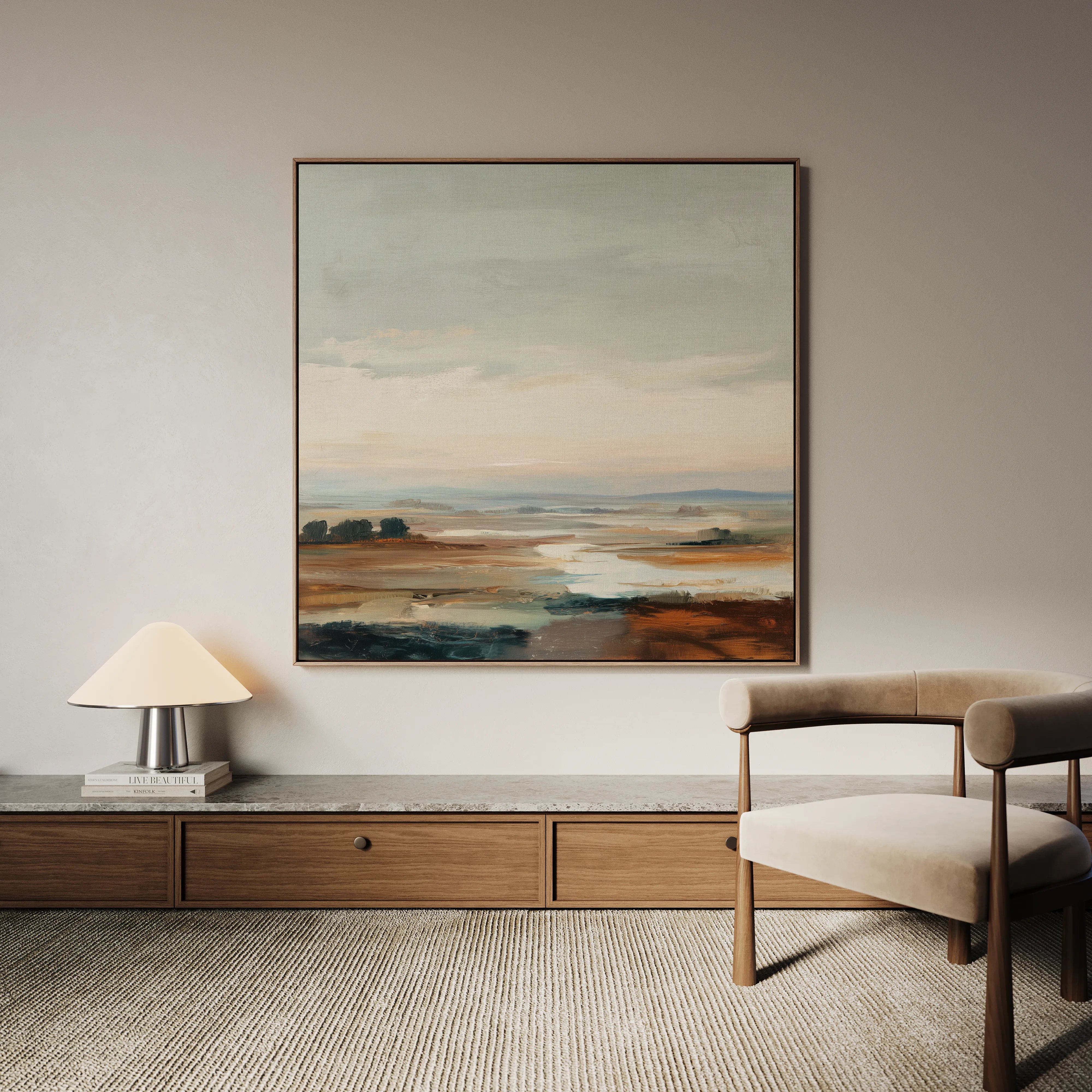 Abstract 1150 Canvas Art 60 x 60 cm / Black
