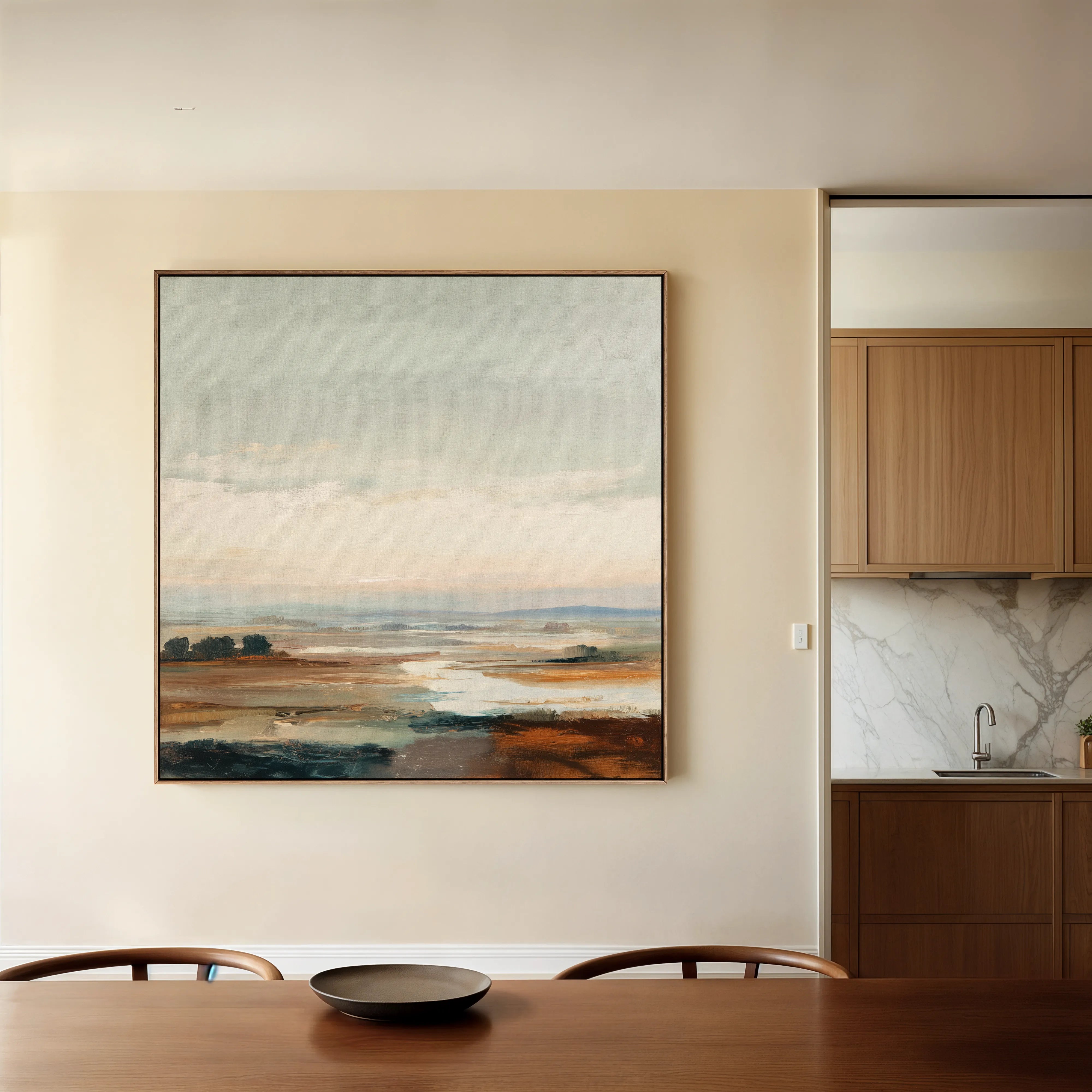 Abstract 1150 Canvas Art 60 x 60 cm / Black