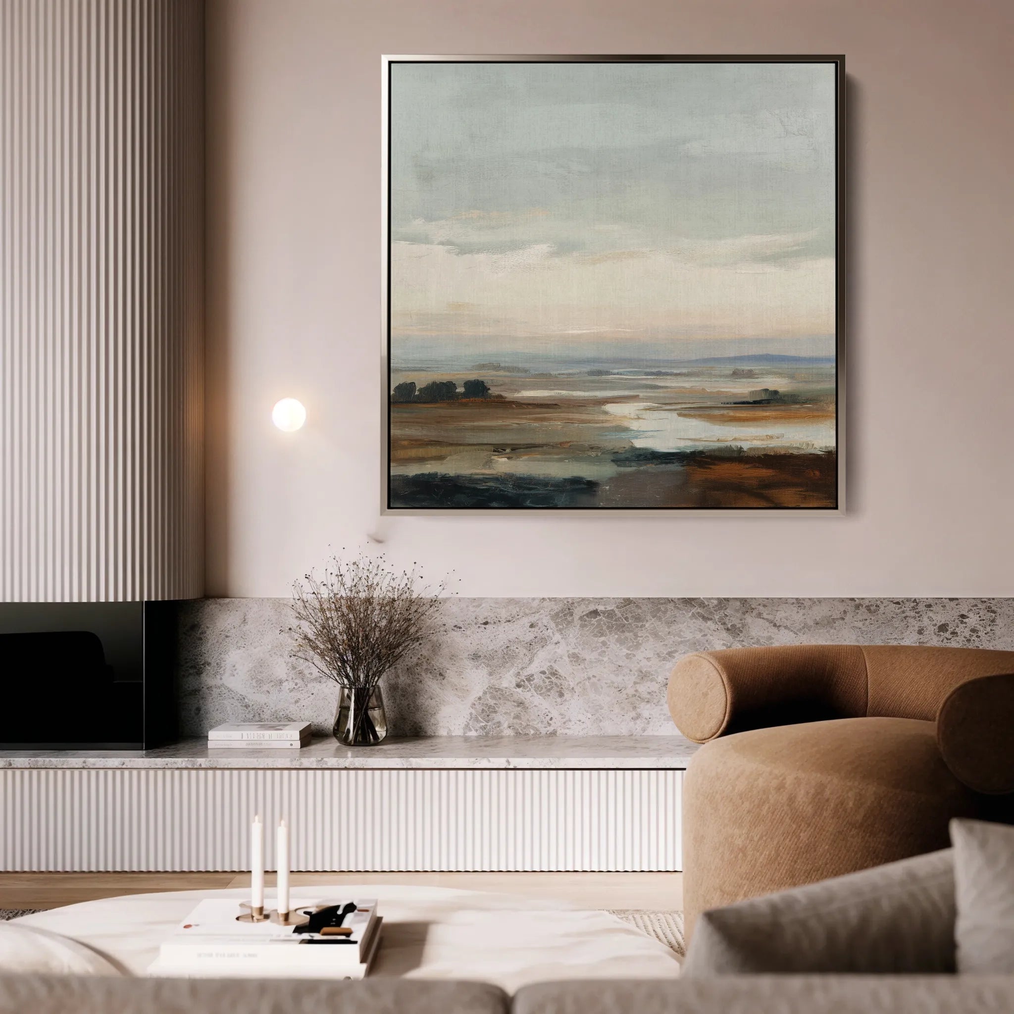 Abstract 1150 Canvas Art 60 x 60 cm / Black