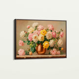 Floral 1150 Canvas Art 60 x 40 cm / Black