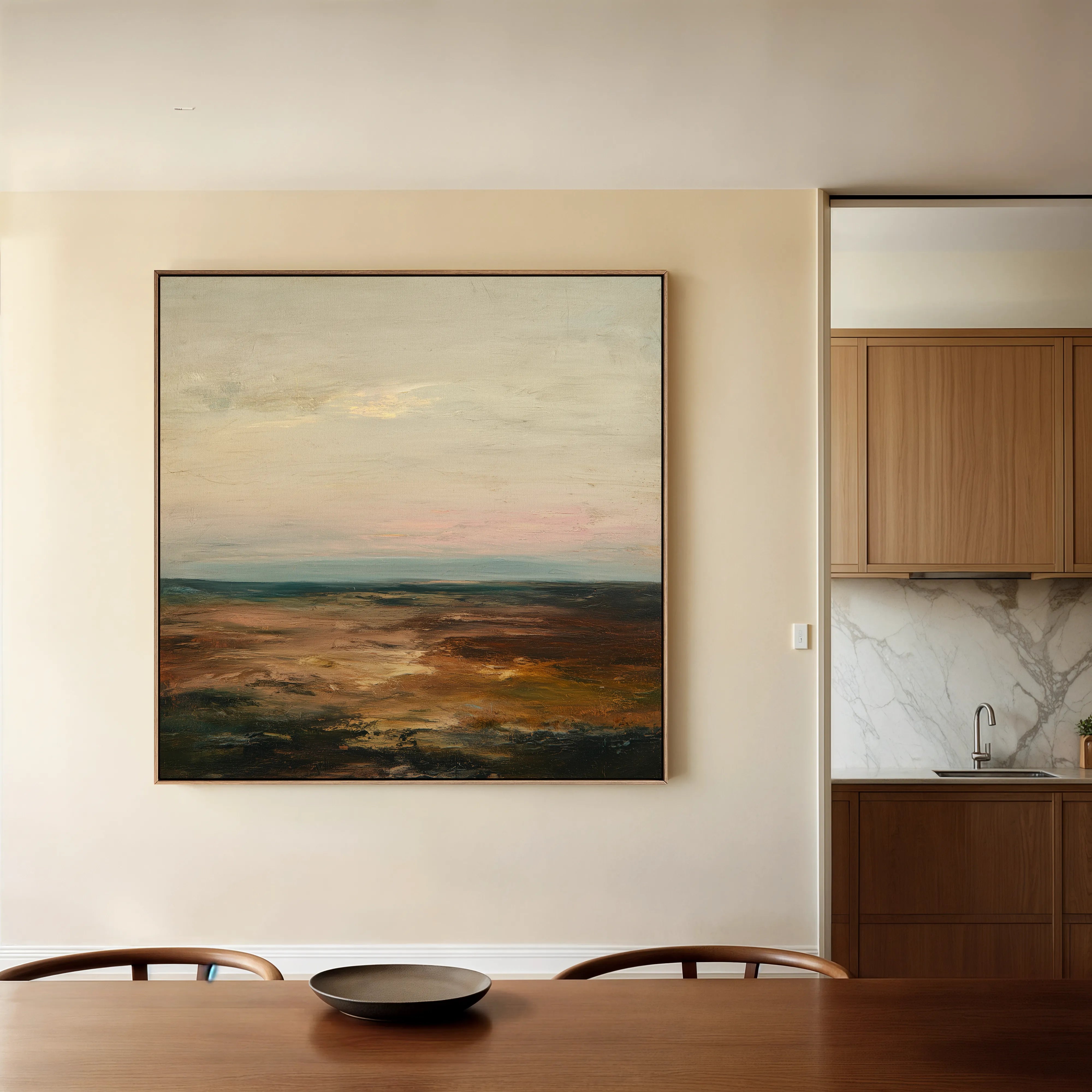 Abstract 1151 Canvas Art 60 x 60 cm / Black