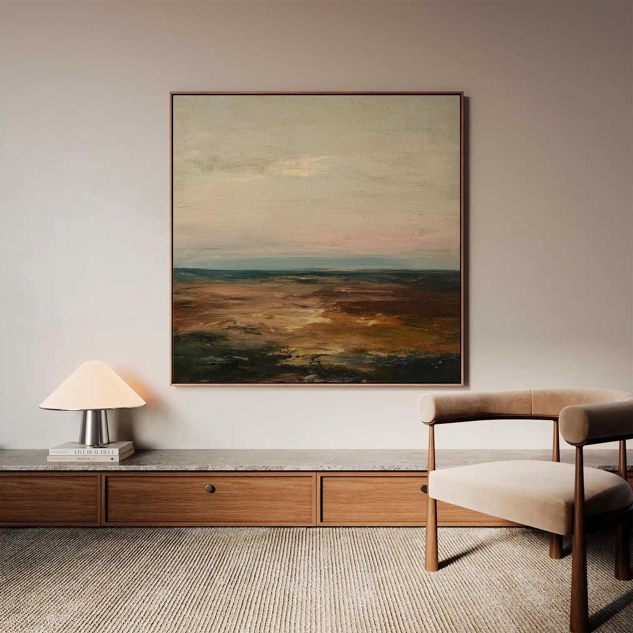 Abstract 1151 Canvas Art 60 x 60 cm / Black